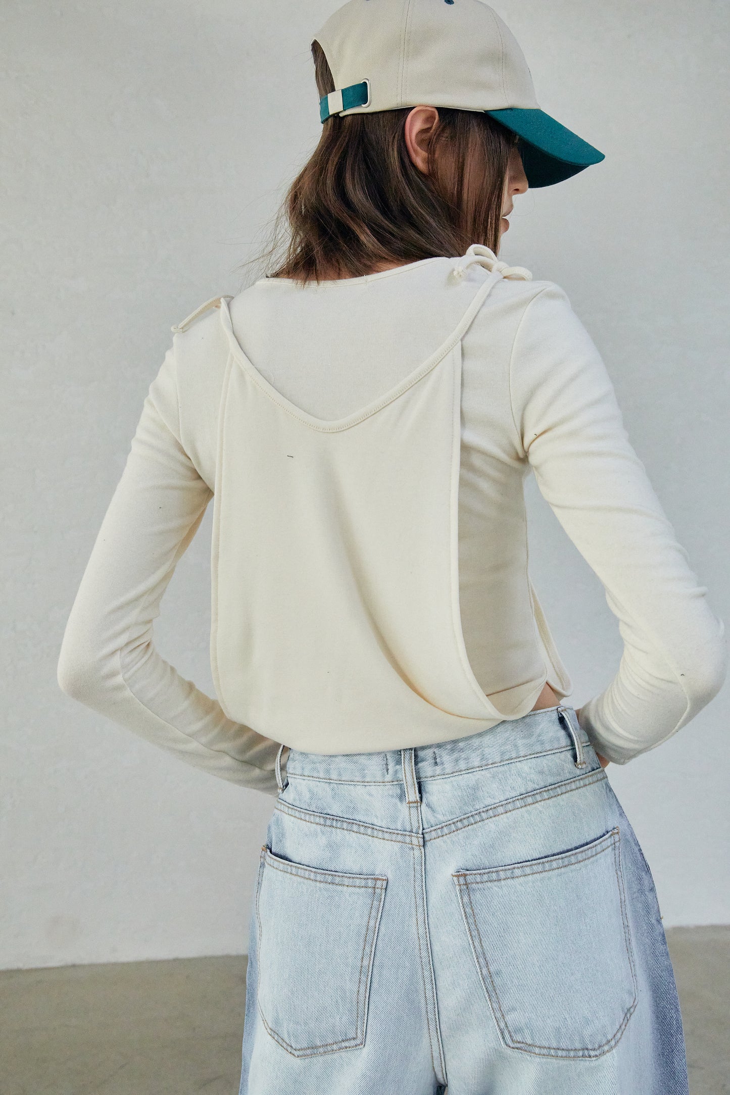 Double Layer Fold Up Top, Ivory