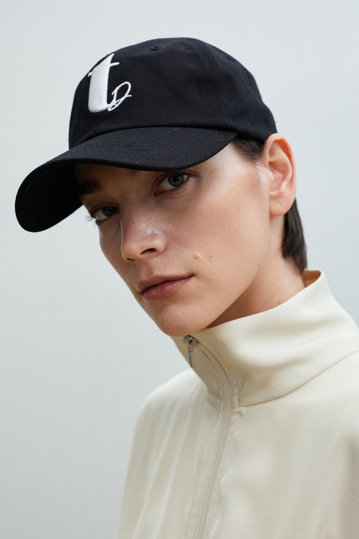 Alphabet Embroidered Ballcap, Black
