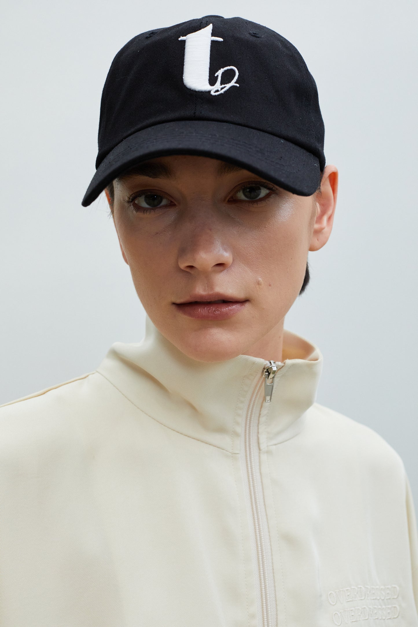 Alphabet Embroidered Ballcap, Black