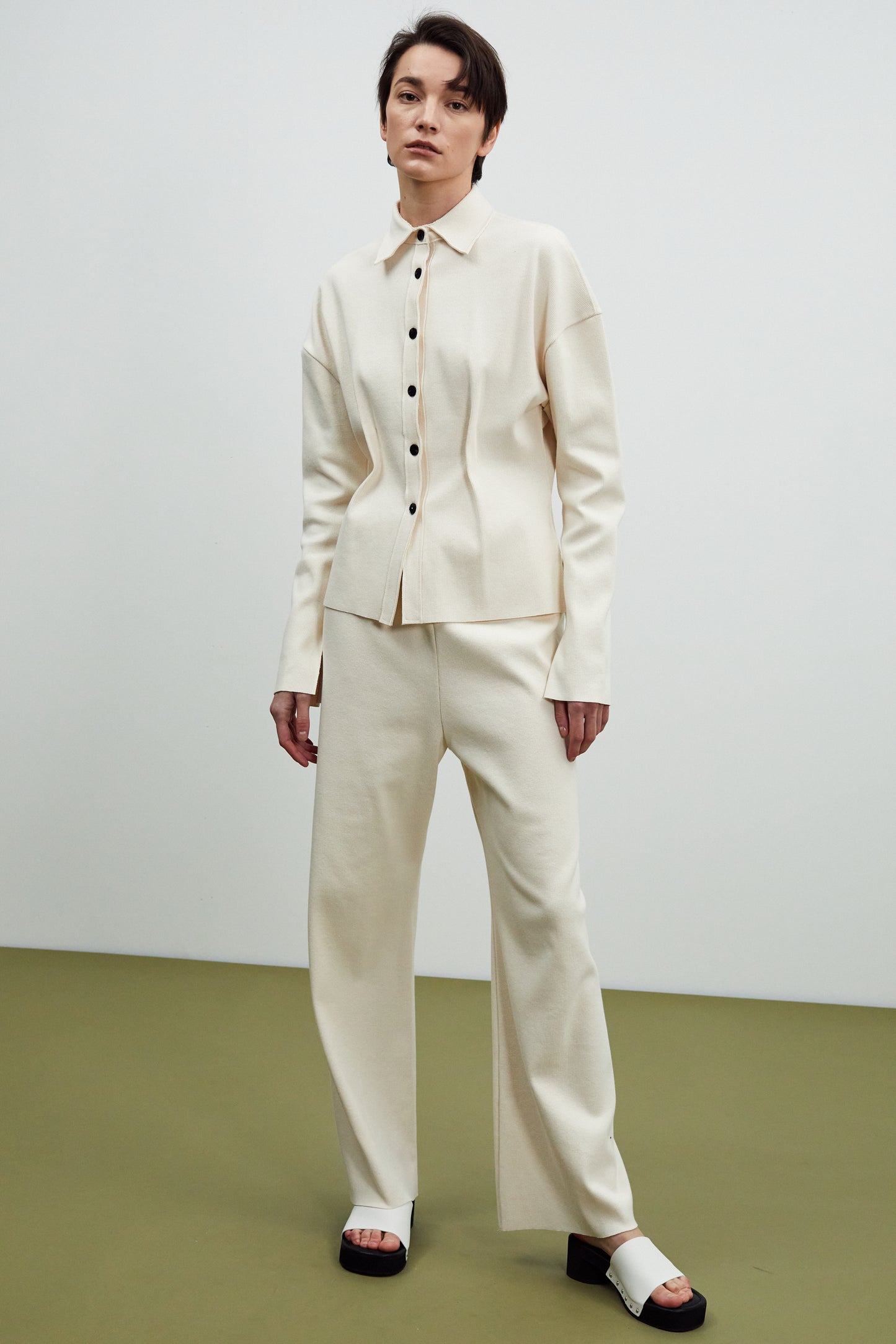 Cotton Lounge Pants, Vanilla
