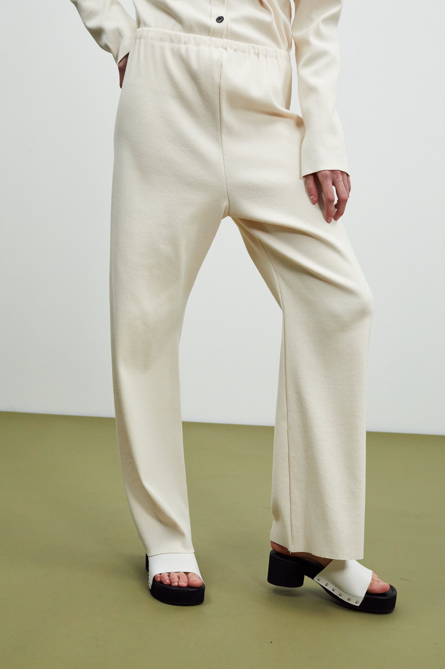 Cotton Lounge Pants, Vanilla
