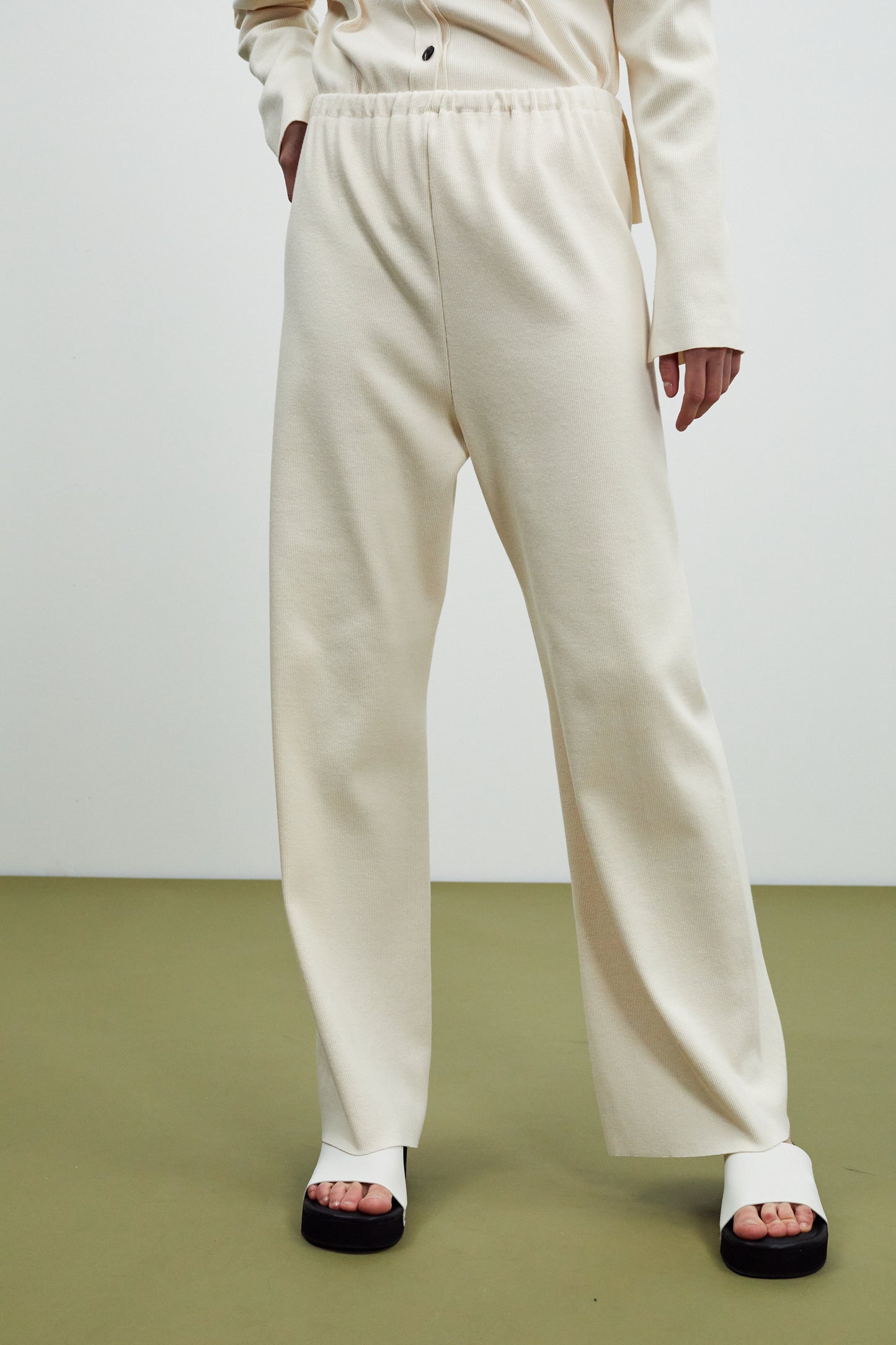 Cotton Lounge Pants, Vanilla