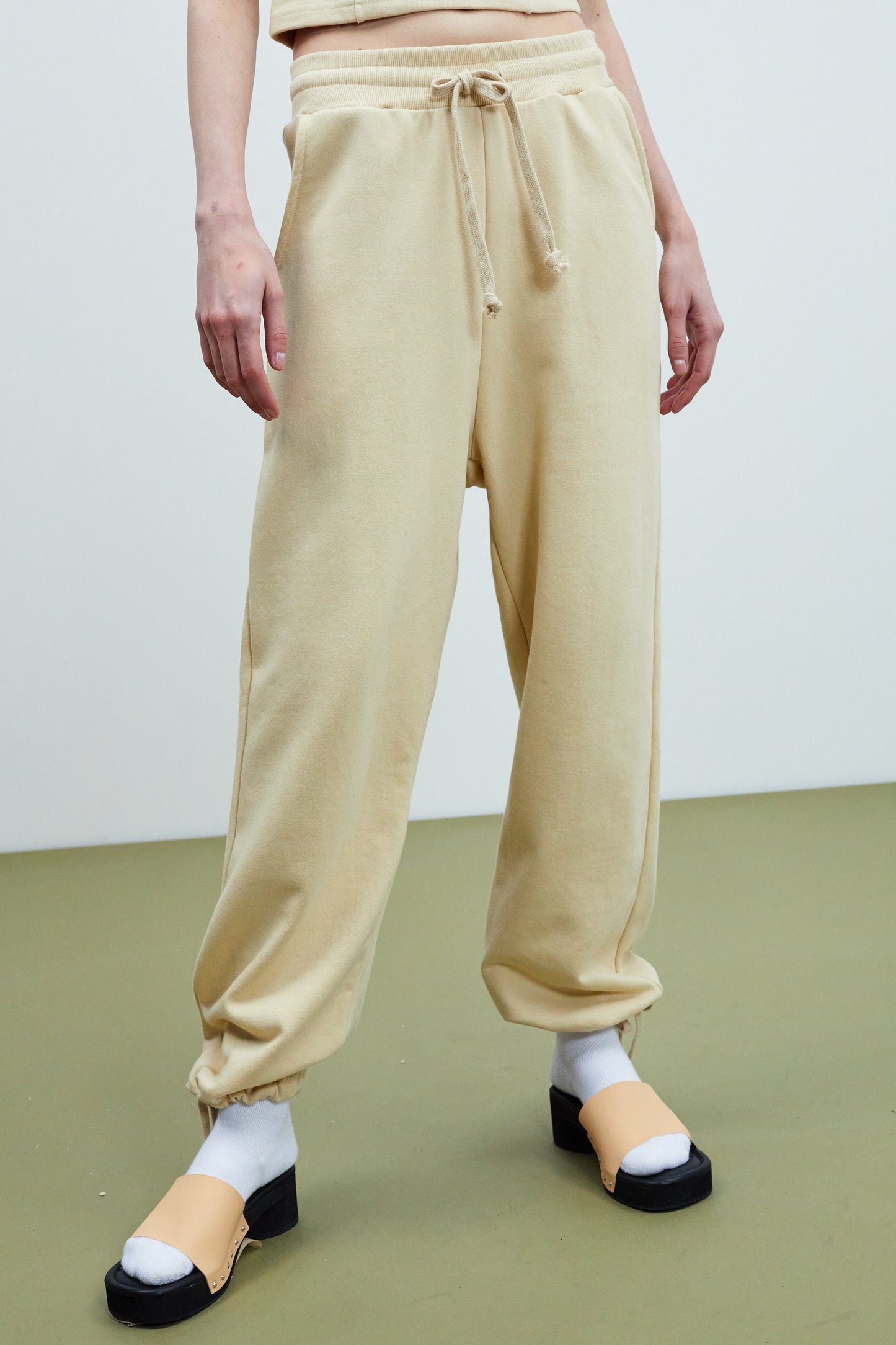 Drawstring Leg Sweatpants, Custard