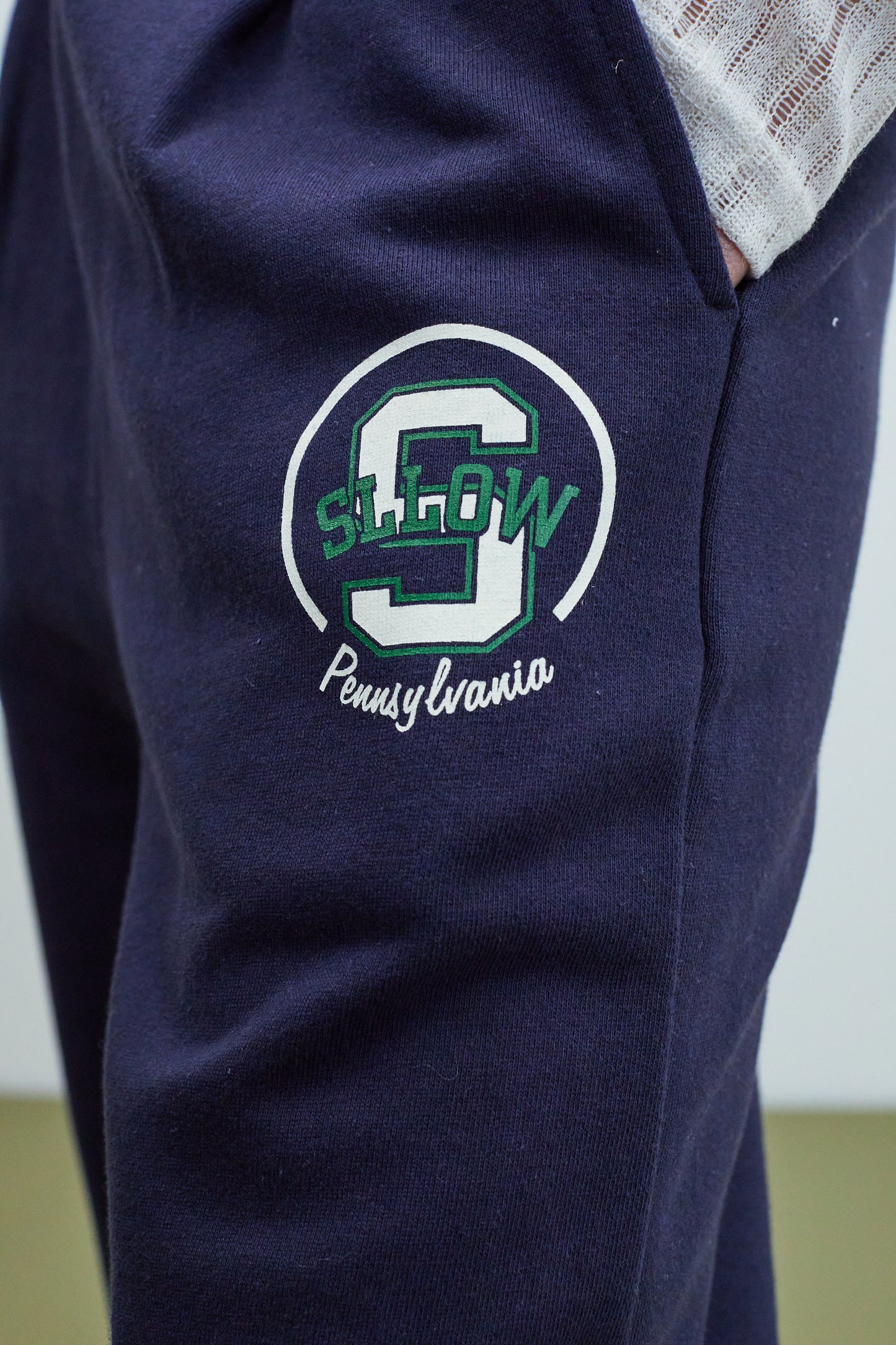 Logo Print Sweatpants, Navy