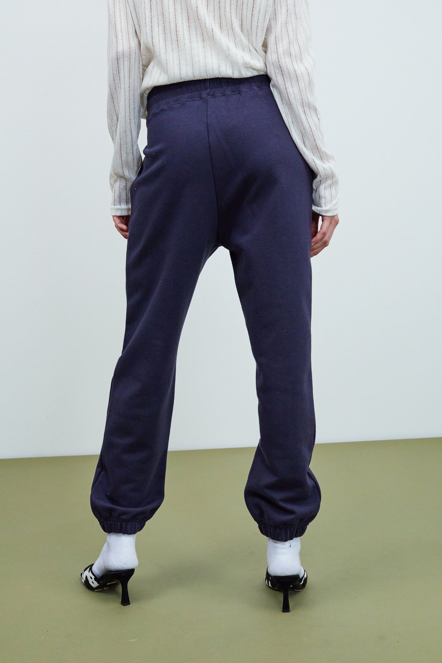 Logo Print Sweatpants, Navy