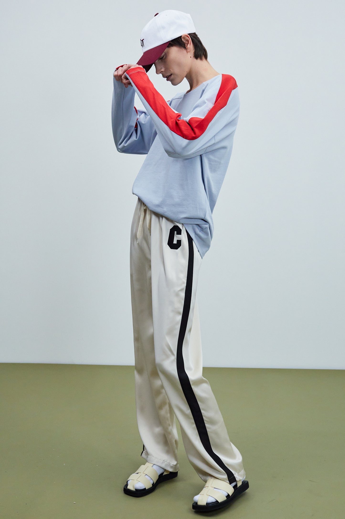 Side Stripe Sport Pants, Champaign