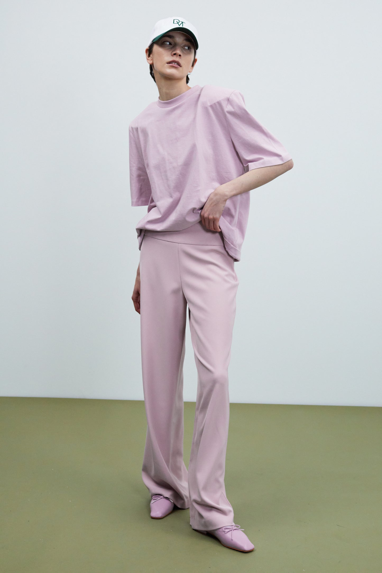 Casual Relaxed Pull-On Pants, Lavender