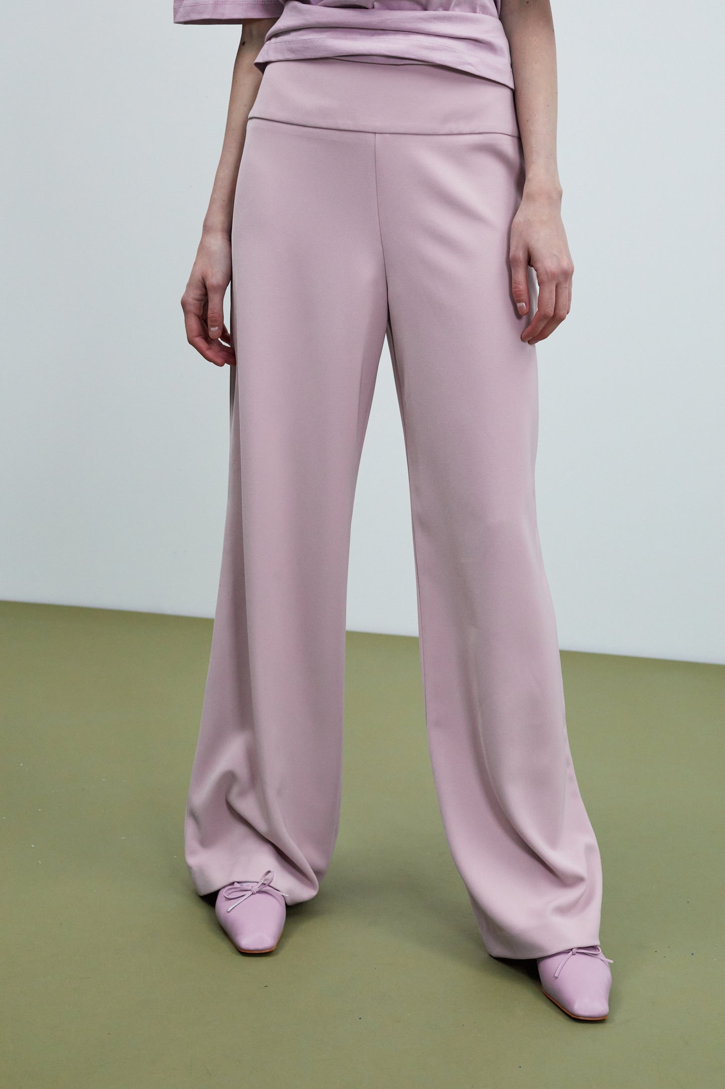 Casual Relaxed Pull-On Pants, Lavender
