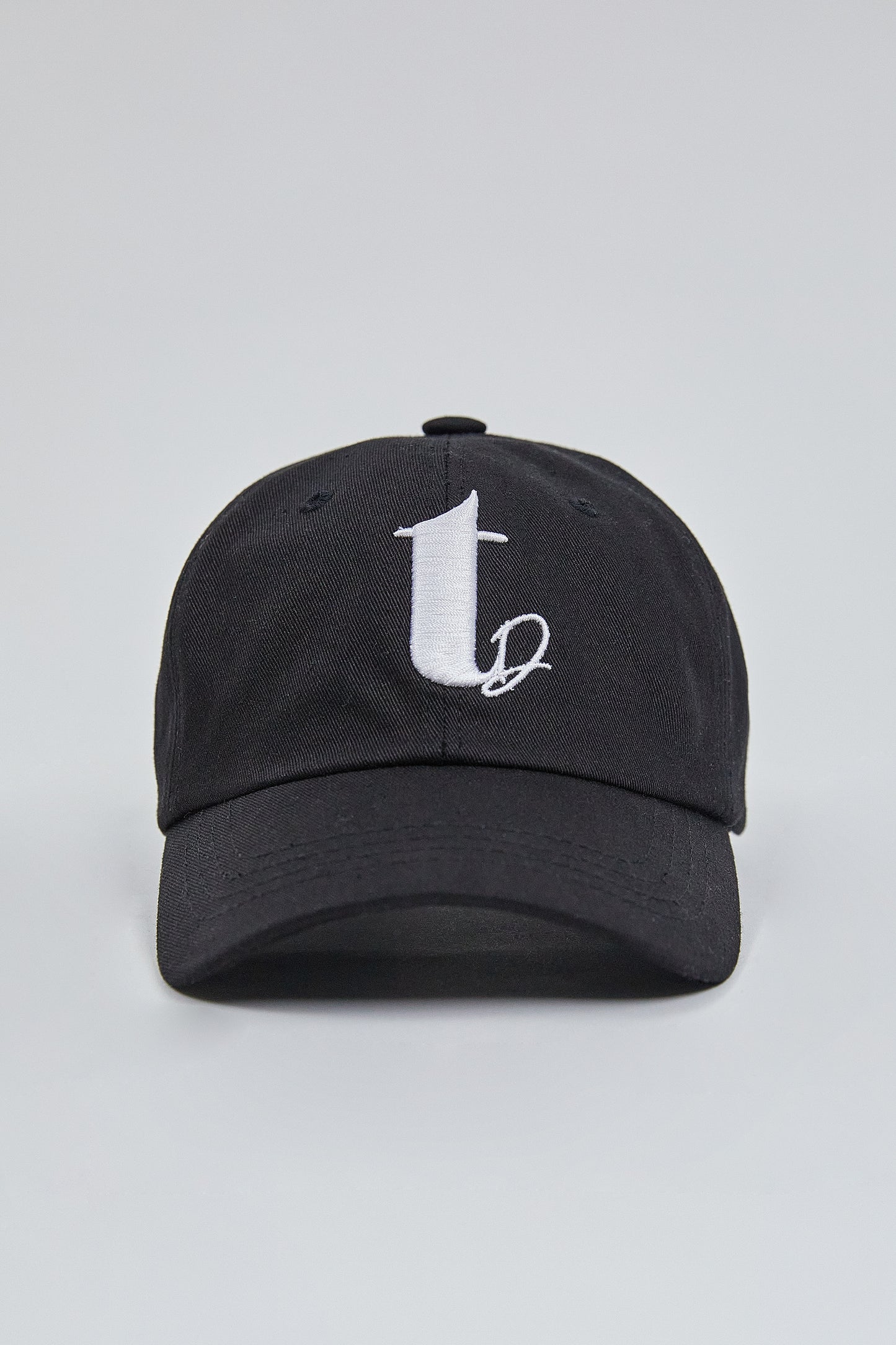 Alphabet Embroidered Ballcap, Black