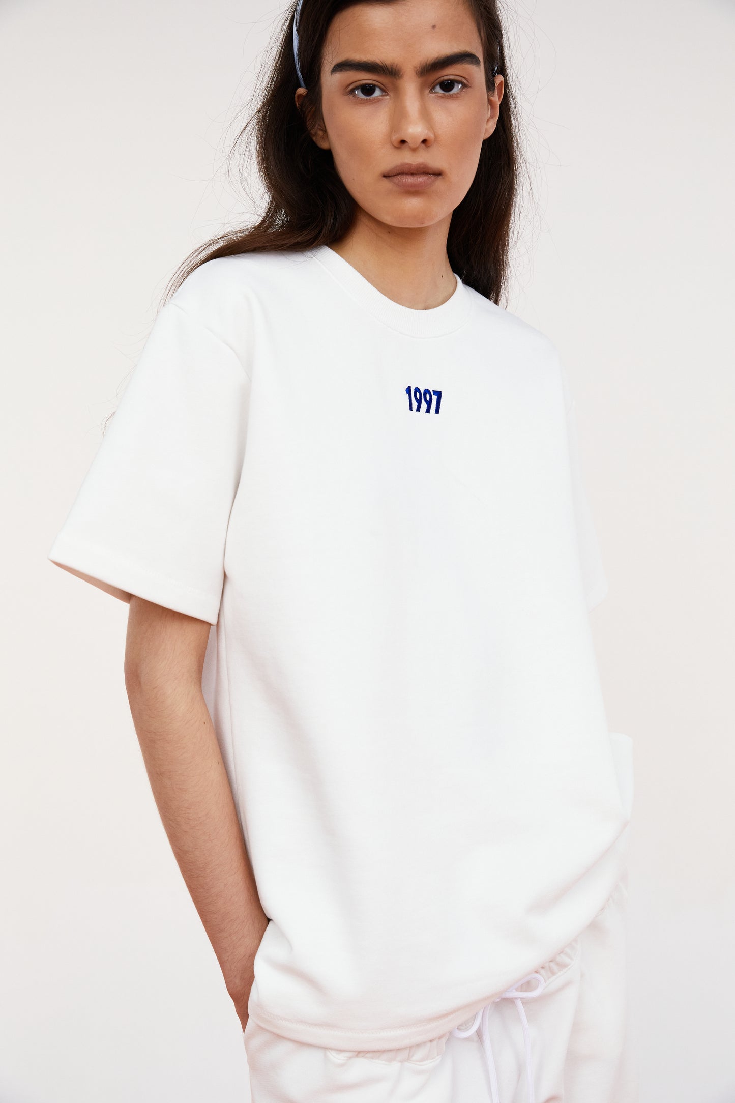 1997 Cutout Waist Boxy T-shirt, White