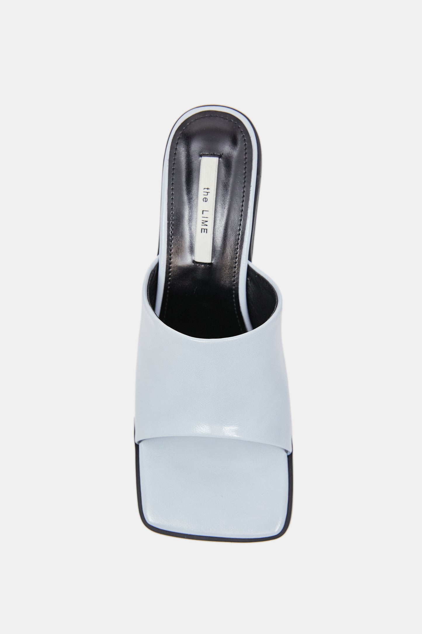 Open Square Toe Mule, Baby Blue