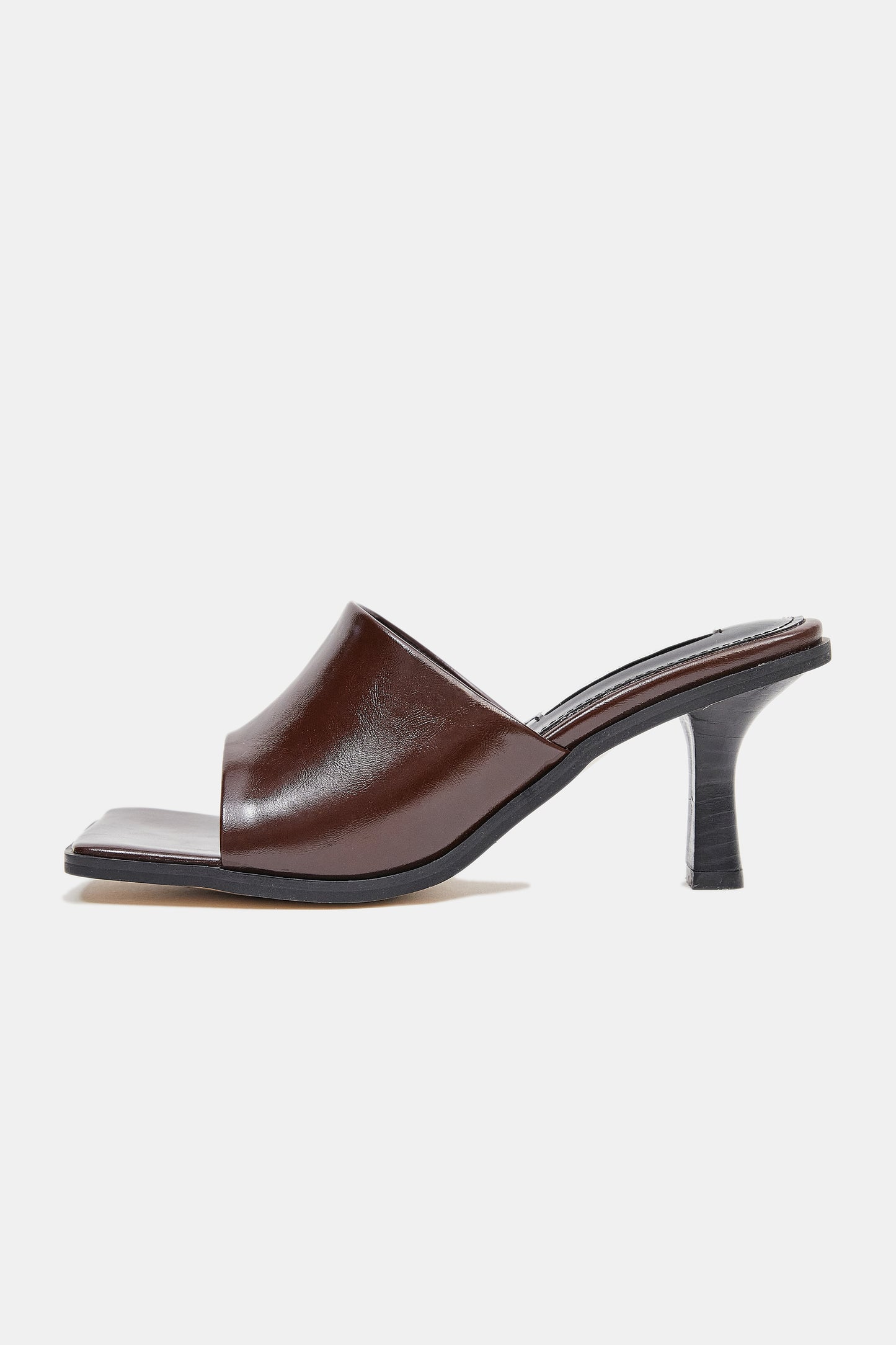 Open Square Toe Mule, Cognac