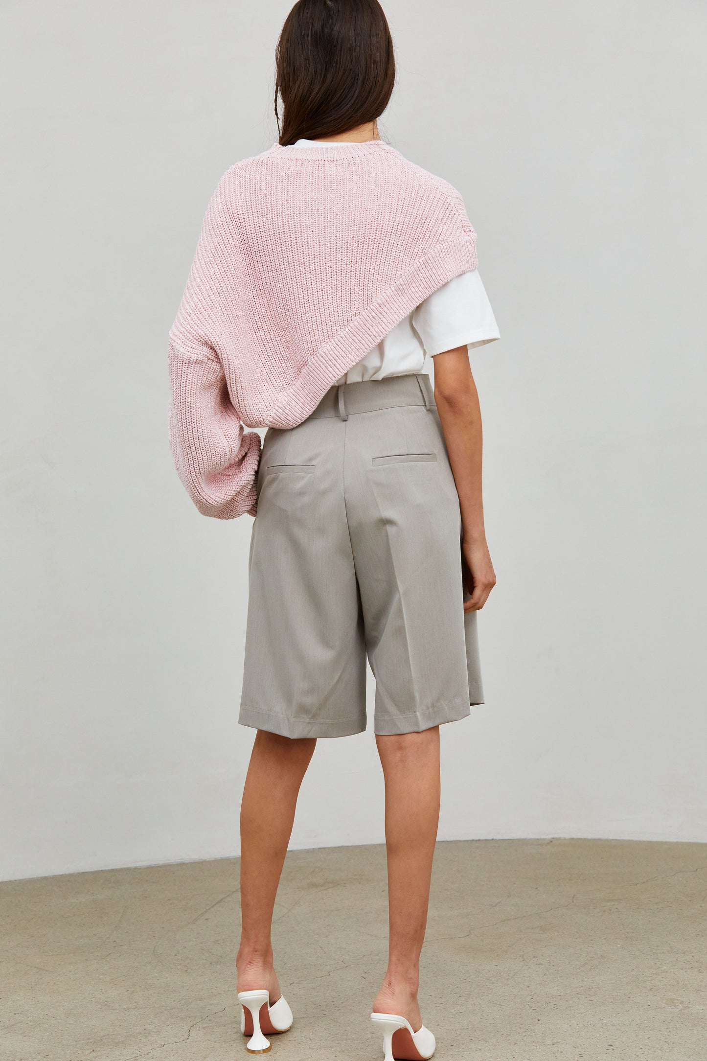 Diagonal One Sleeve Pullover, Lotus