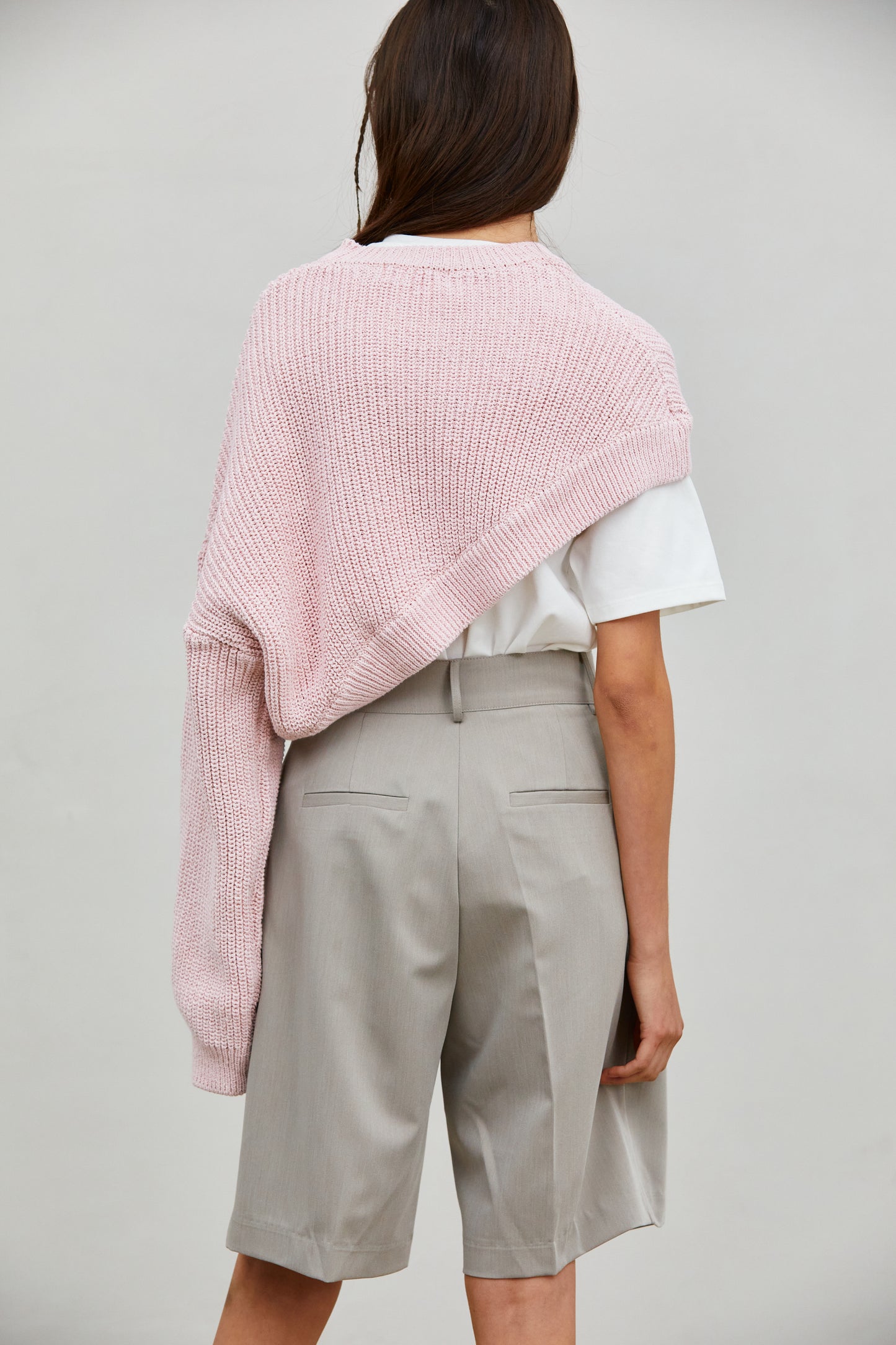 Diagonal One Sleeve Pullover, Lotus