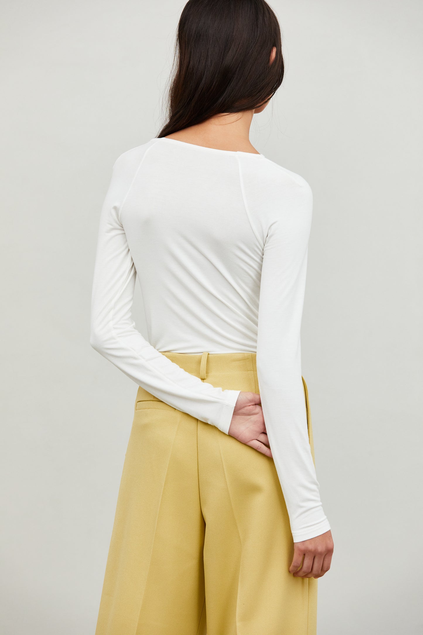 Cut Out Jersey Tee, White