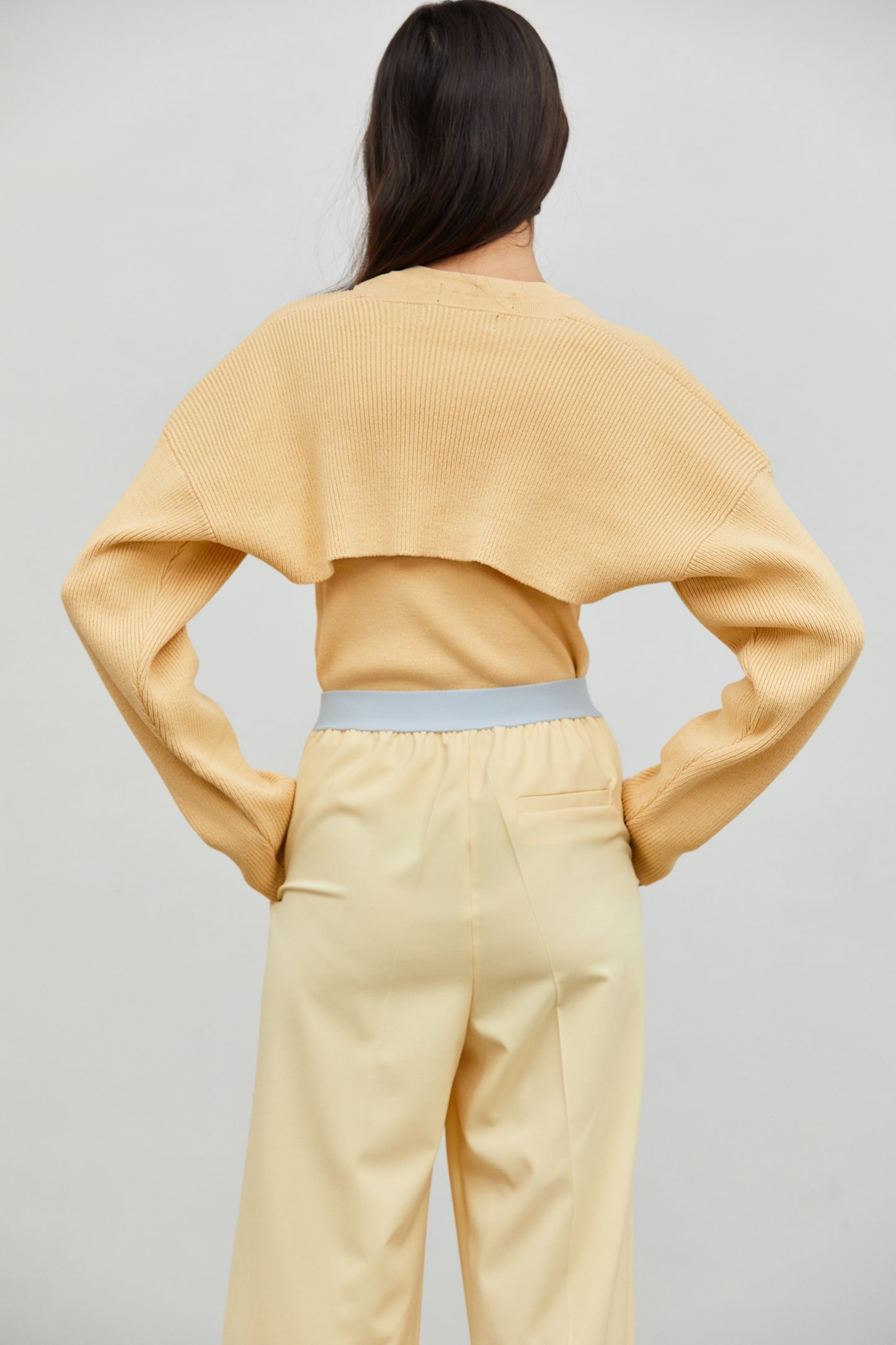 Contrast Waistband Pants, Buttermilk