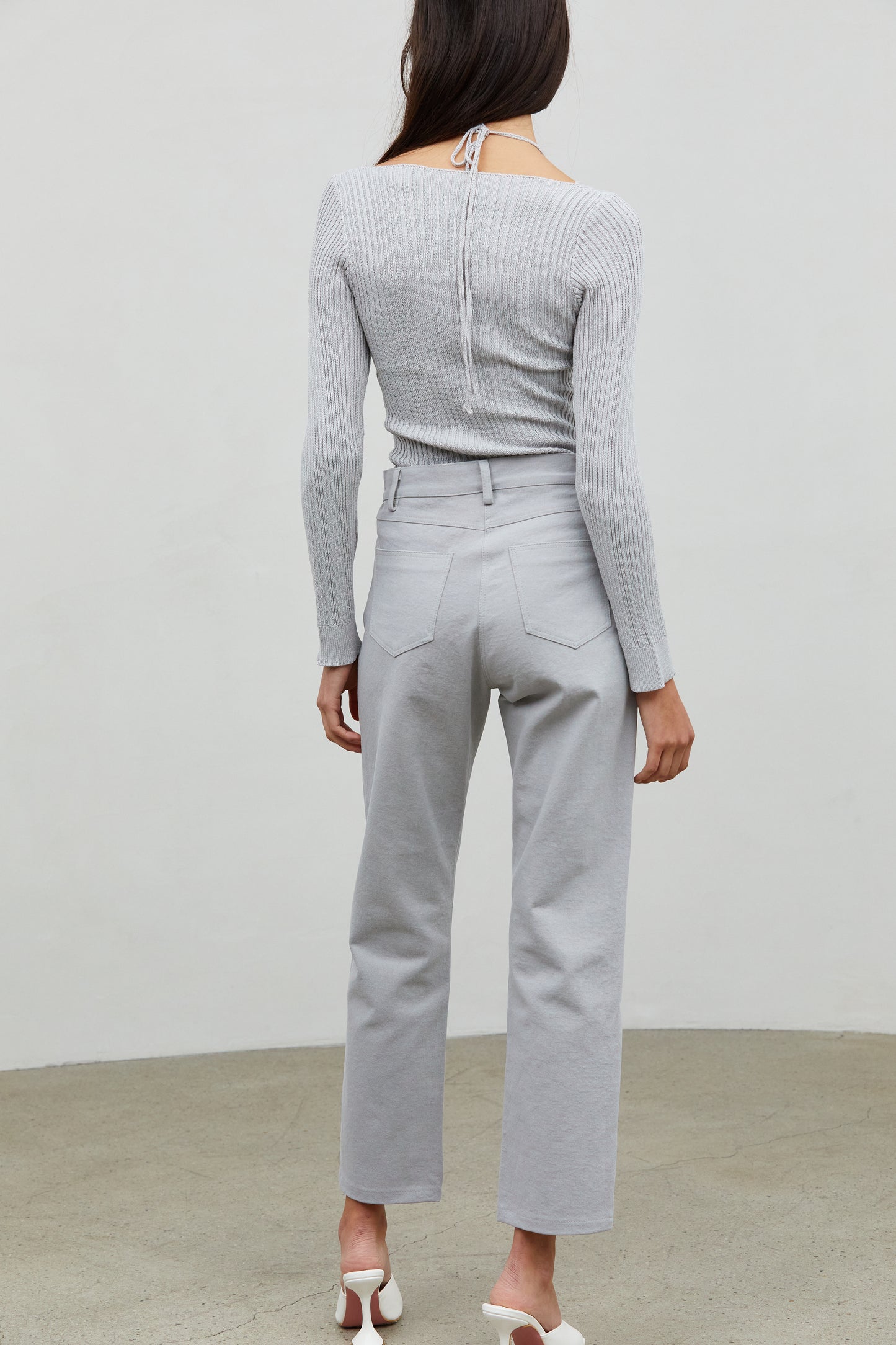 Mid Rise Slim Fit Jeans, Ash Grey