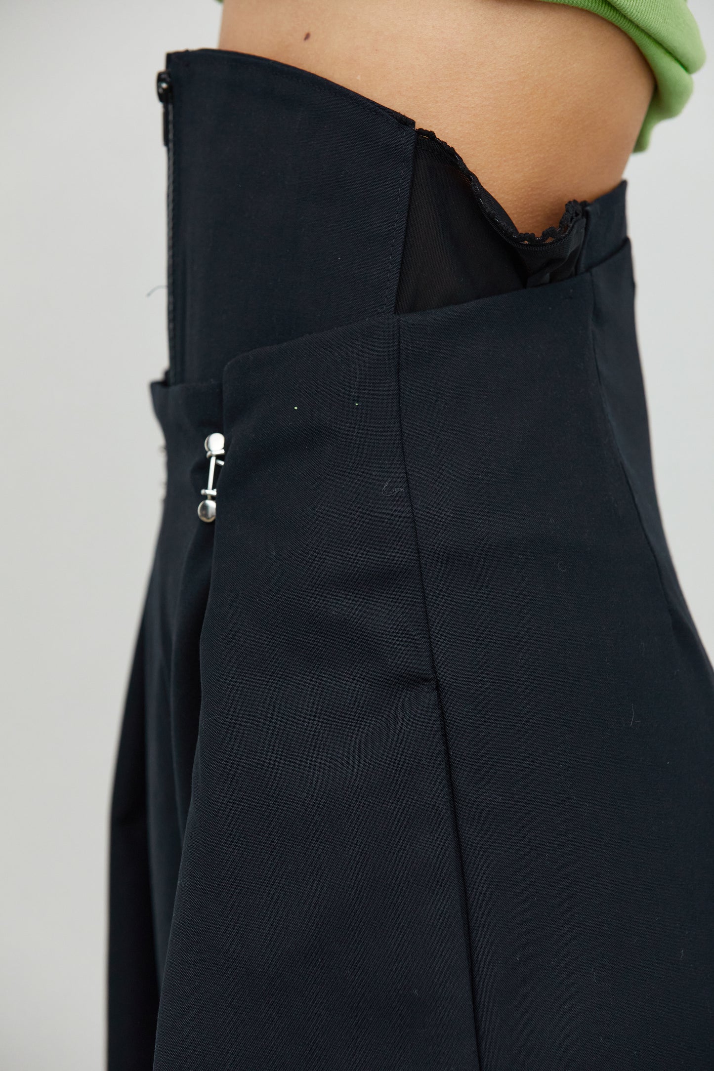 High Waist Wide Corset Trousers, Ink