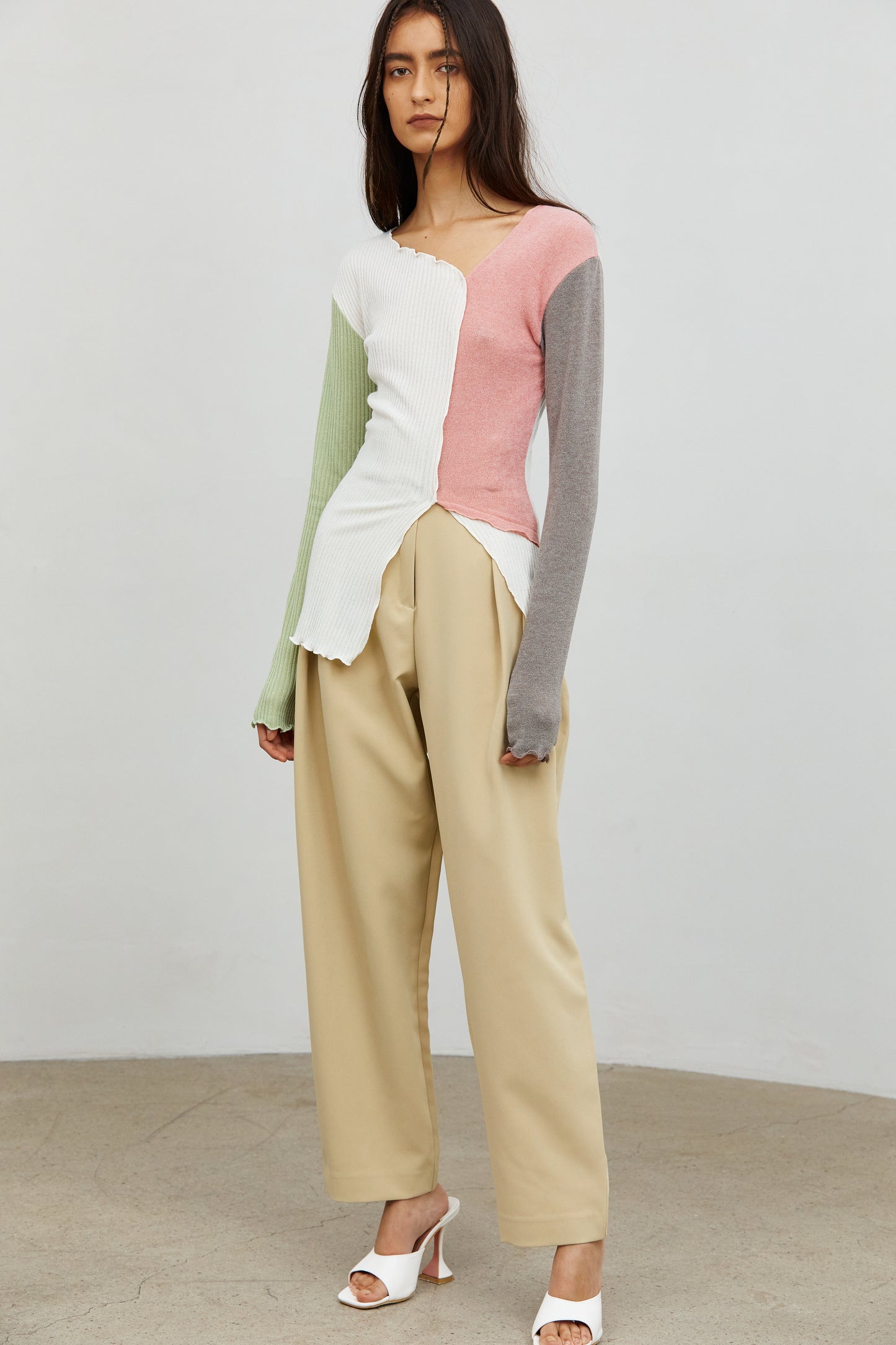 Mixed Colorblock Top, Multi