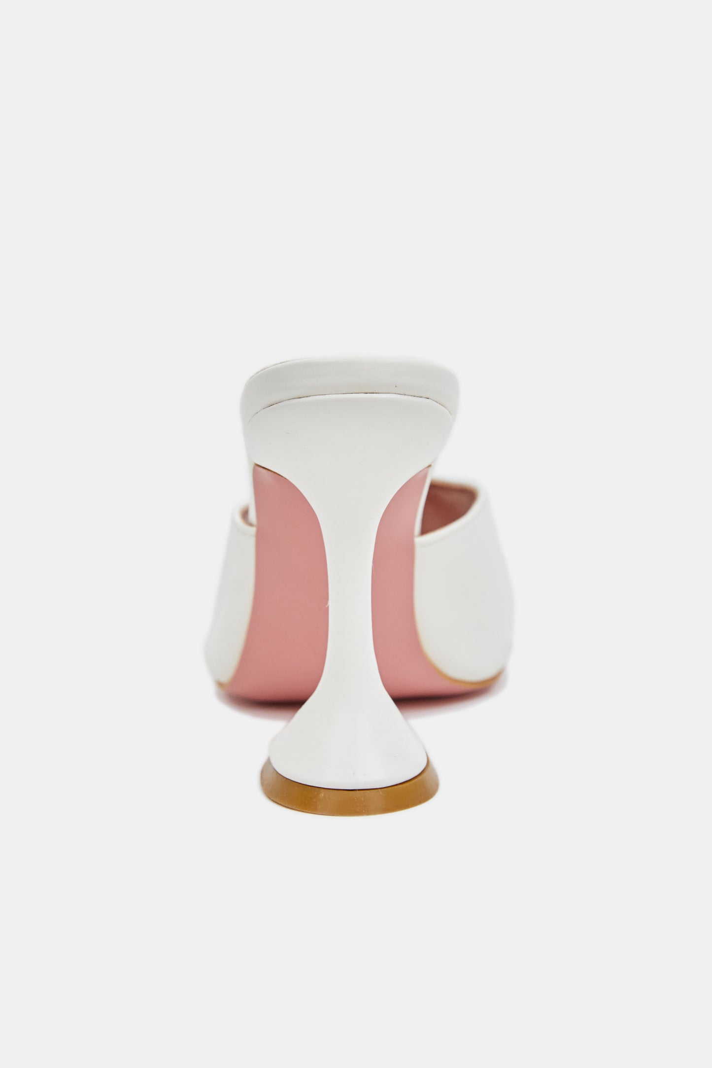 Geometric Heeled Mules, Porcelain White