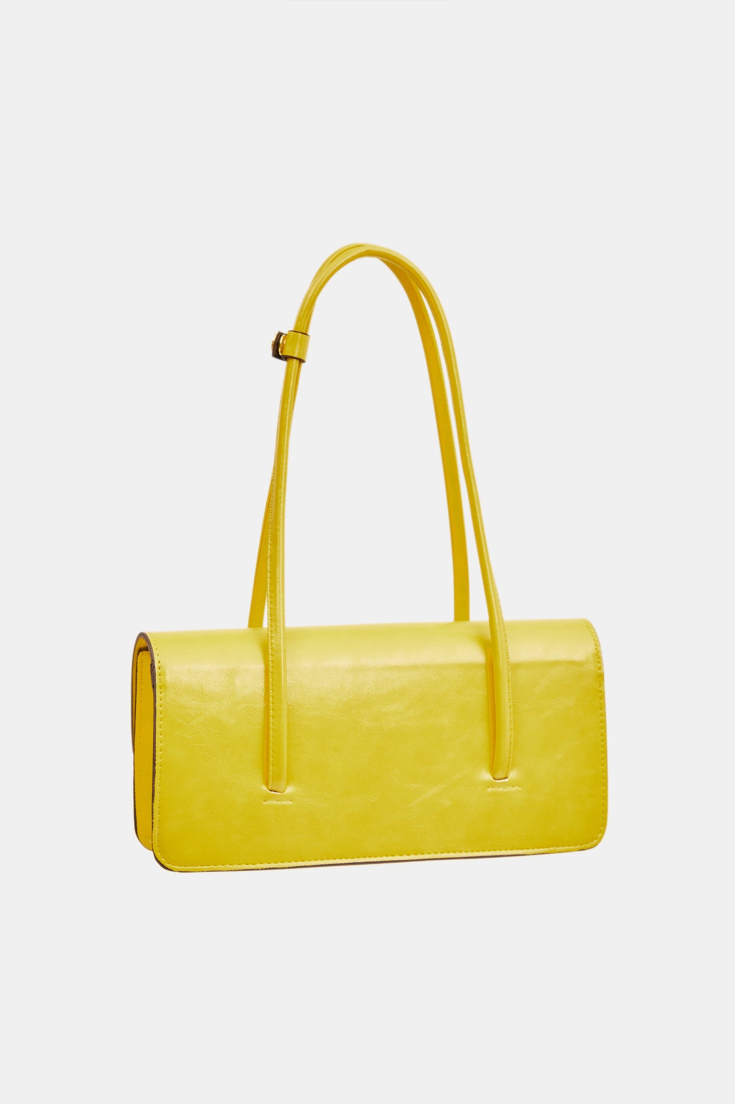 Tubular Top Handle Rectangular Bag, Macaroon