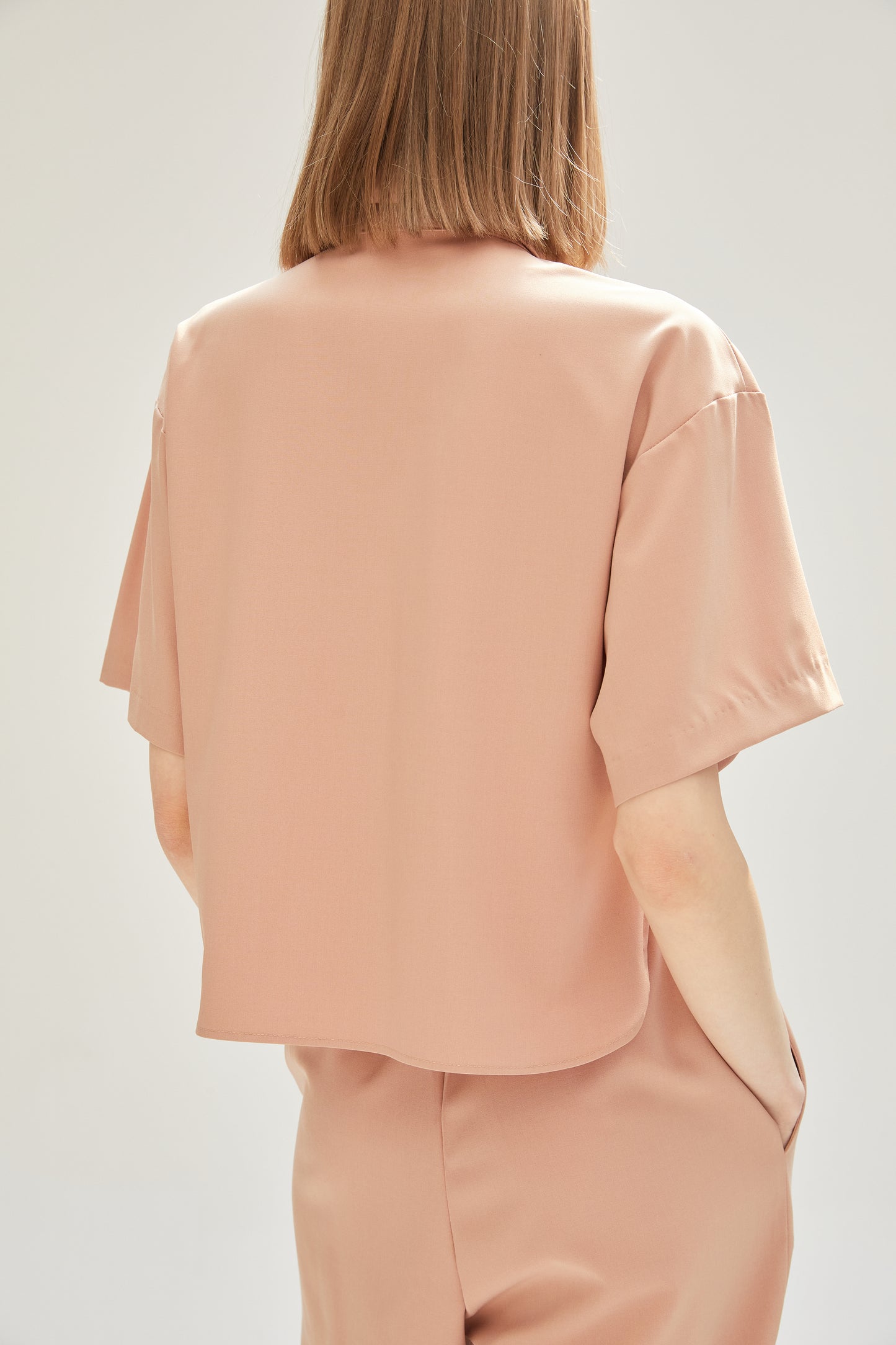 Cropped Pocket Shirt, Cantaloupe