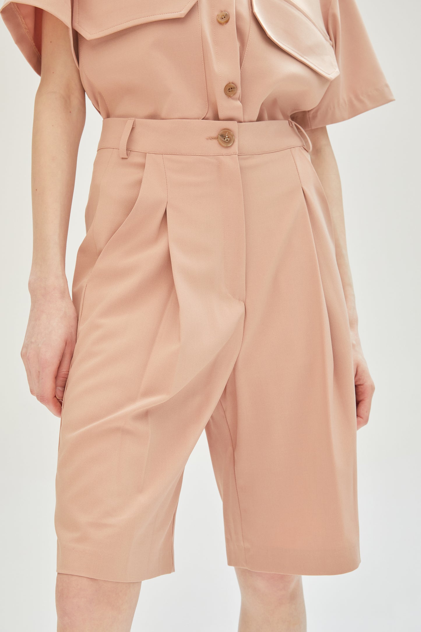 Tailored Bermuda Shorts, Cantaloupe