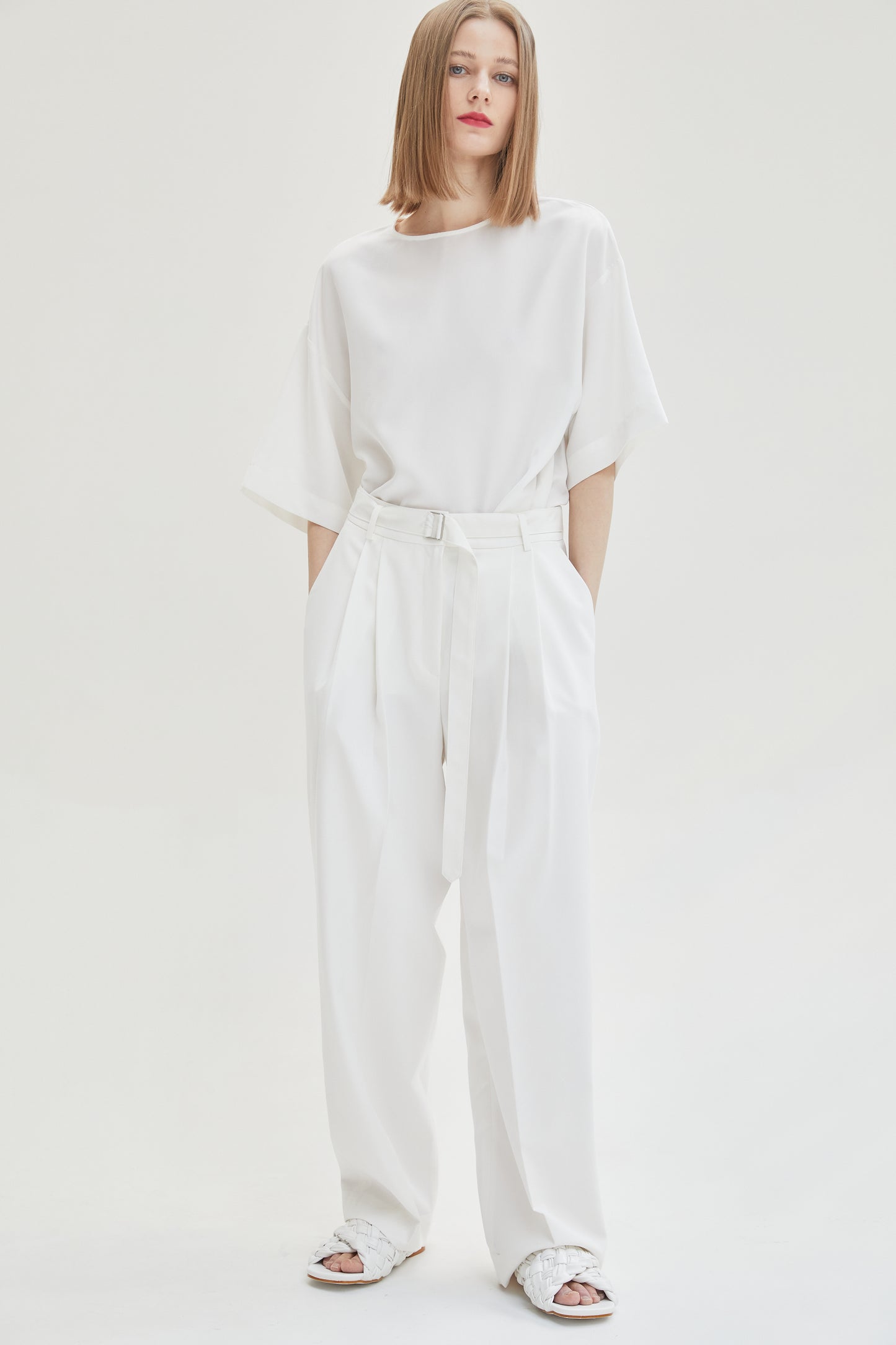 Boxy Soft Tencel Tee, Pure White