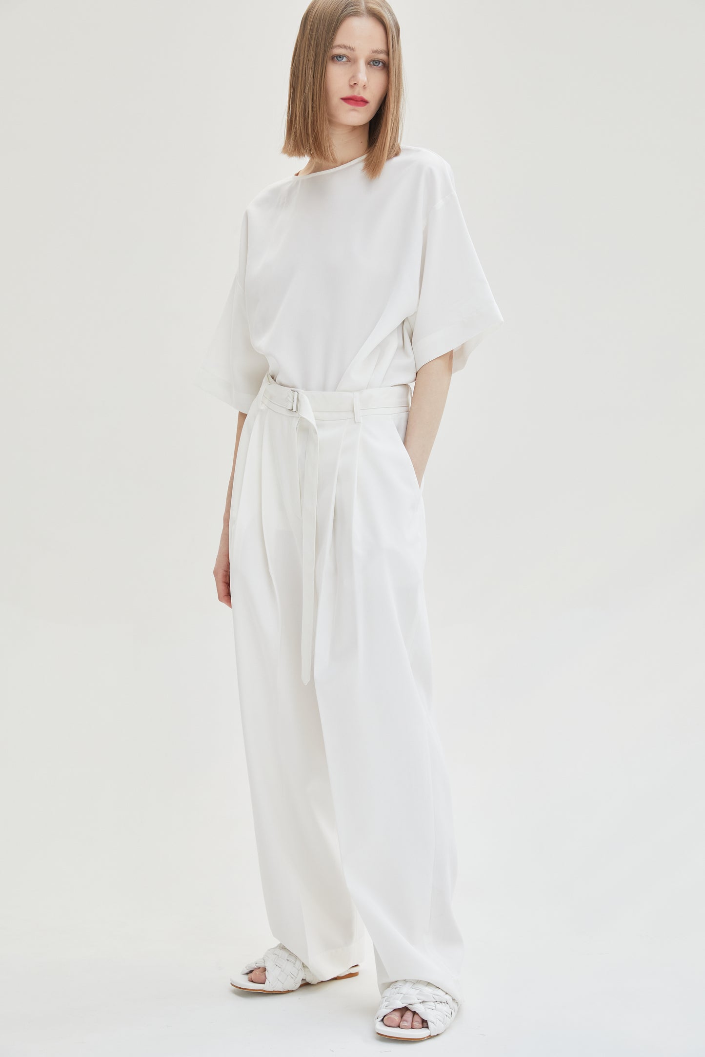 Boxy Soft Tencel Tee, Pure White
