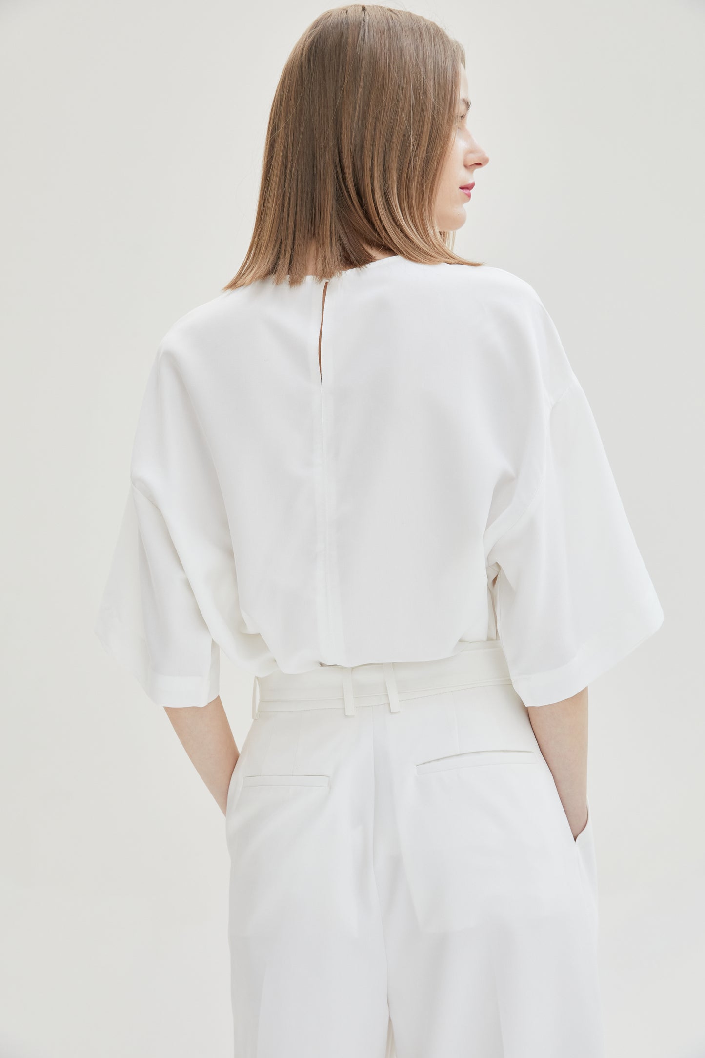 Boxy Soft Tencel Tee, Pure White