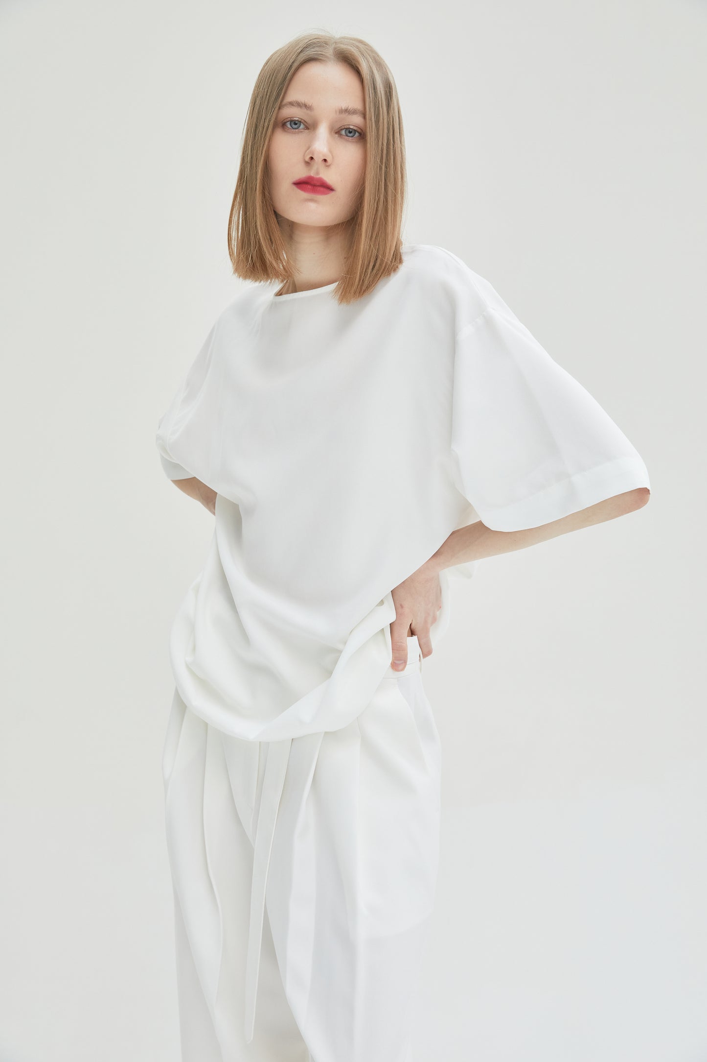 Boxy Soft Tencel Tee, Pure White