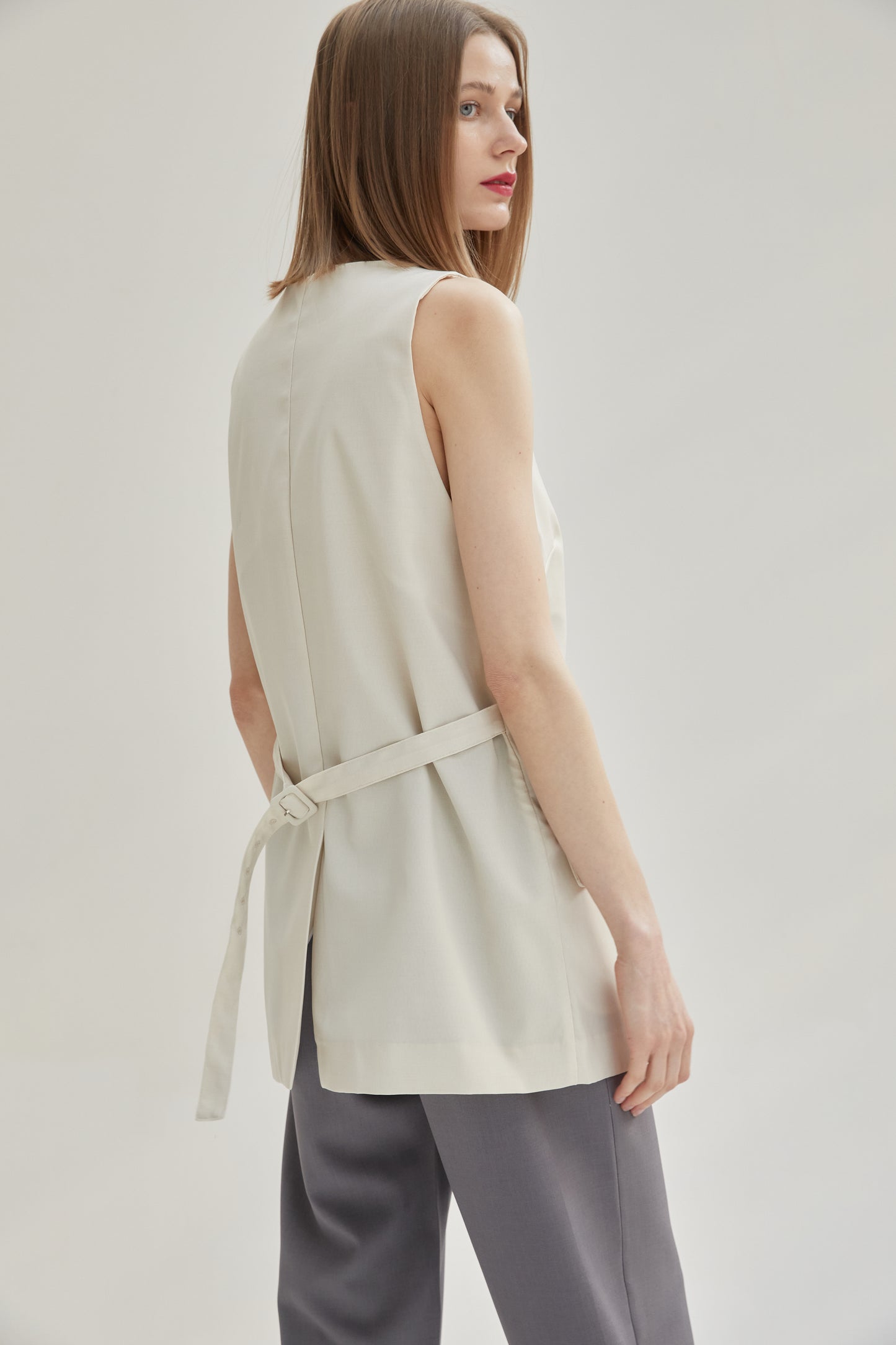 Oversized Suit Vest, Birch