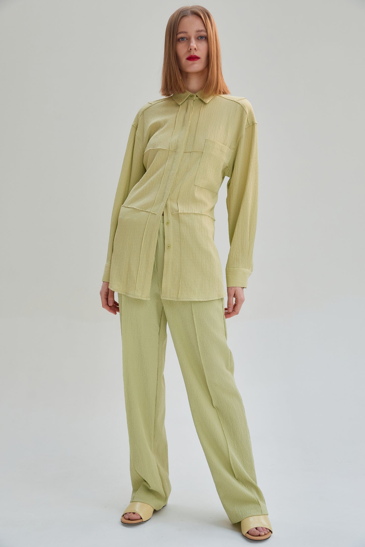 Lightweight Pull-on Linen Pants, Pear