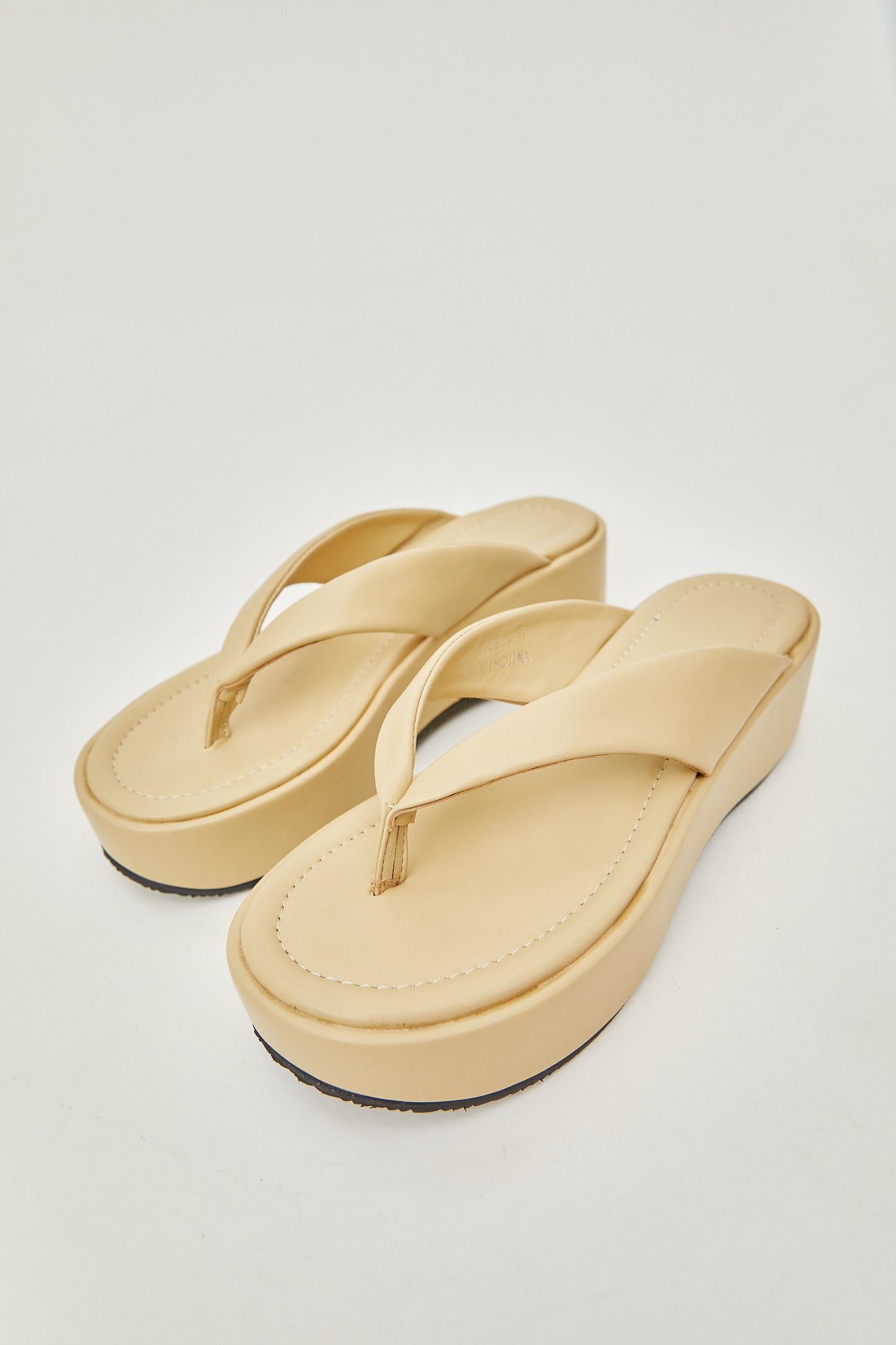 Padded Thong Platform Sandals, Sahara