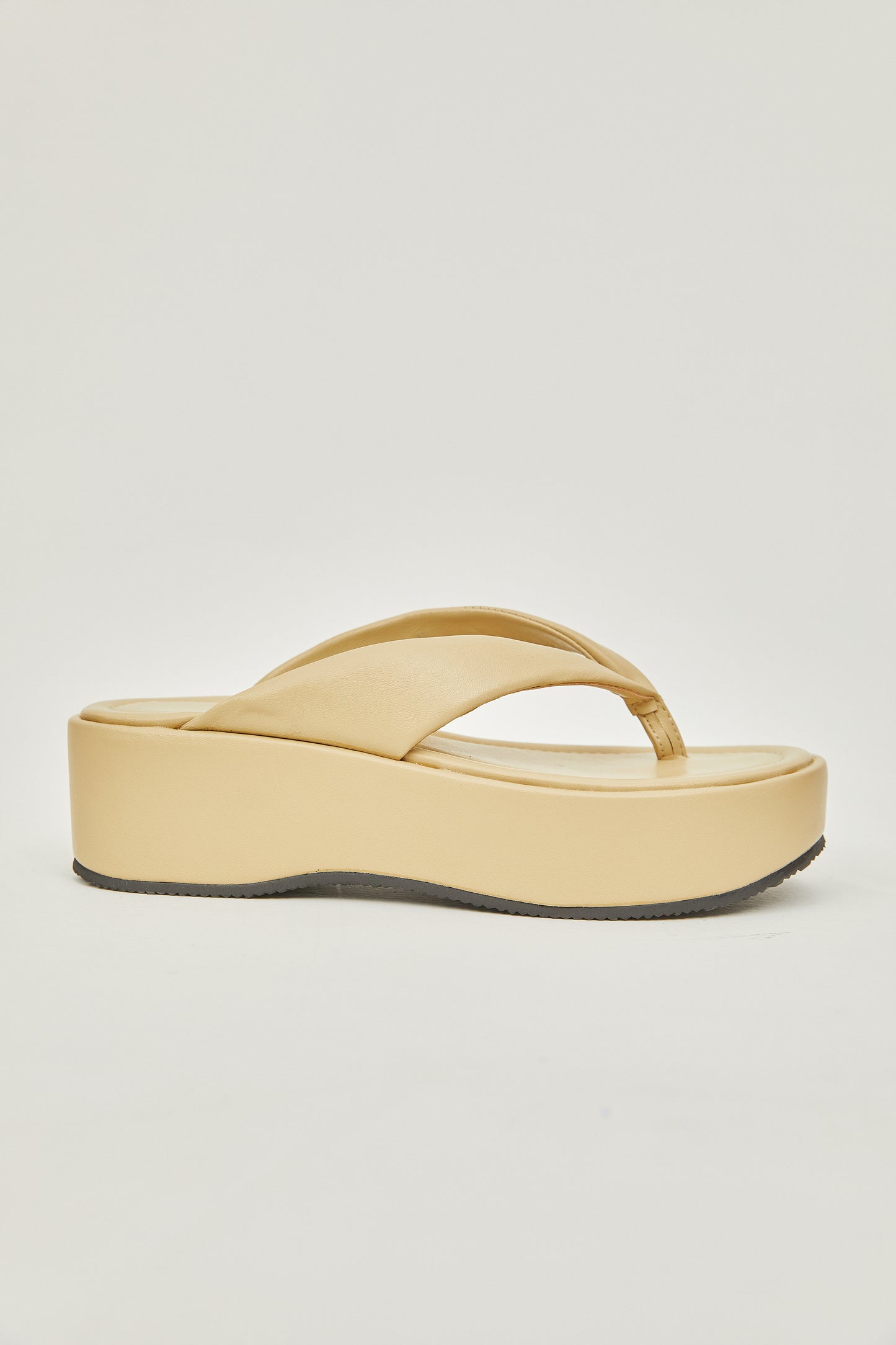 Padded Thong Platform Sandals, Sahara