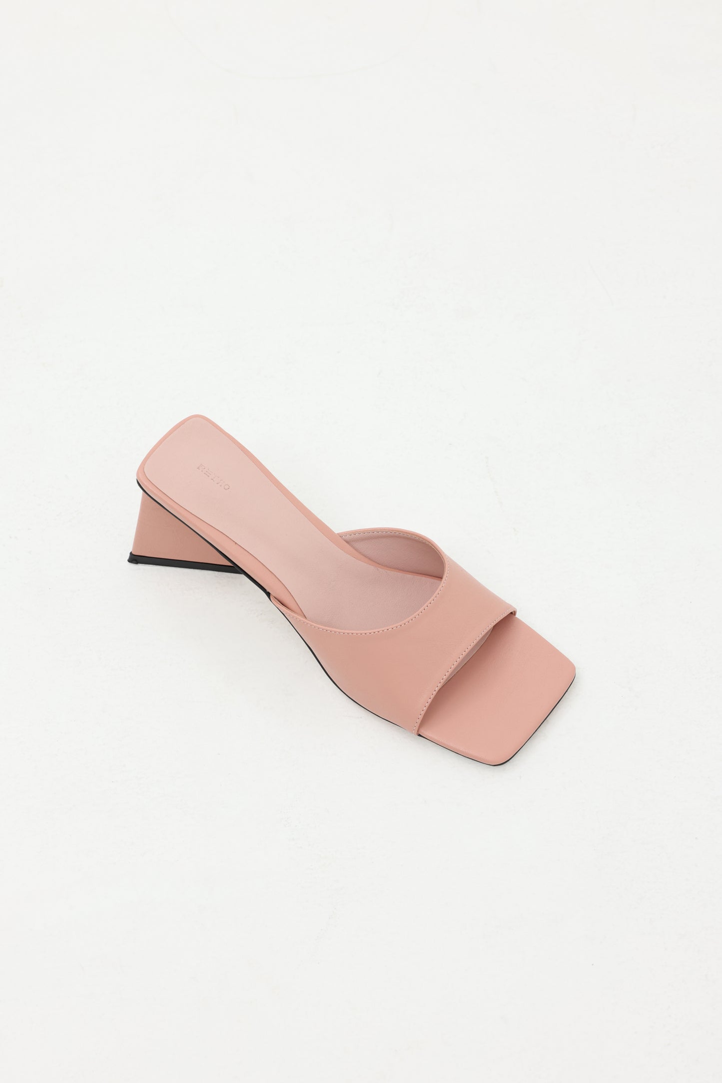 Triangle Heeled Mule, Faded Pink