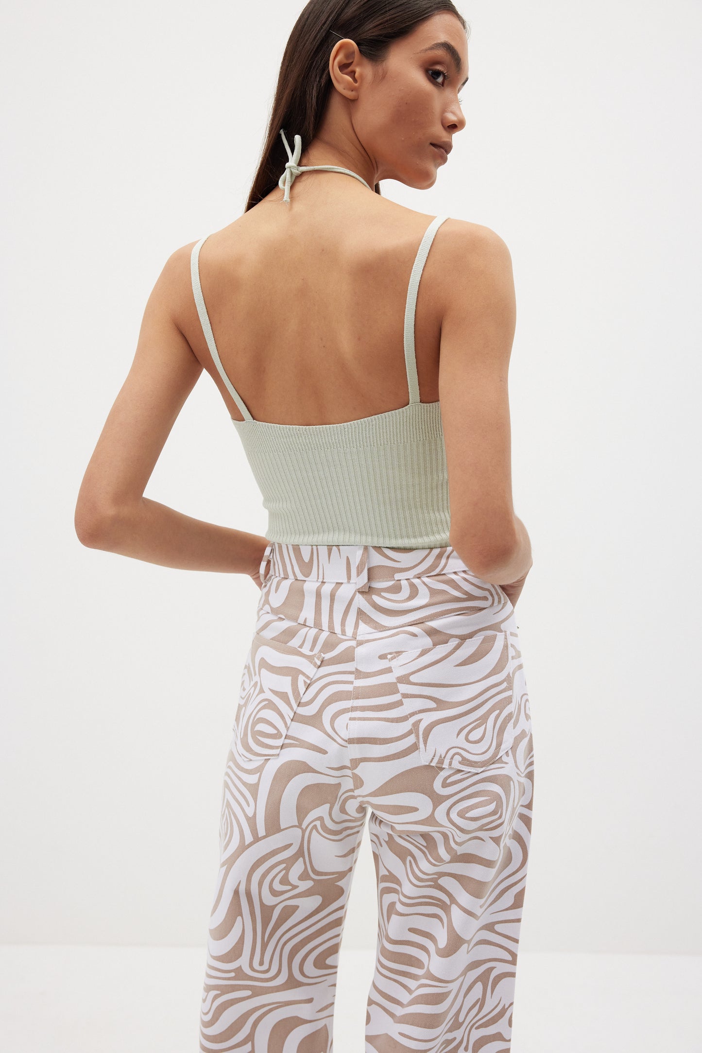 Underlayered Knit Top, Light Opaline