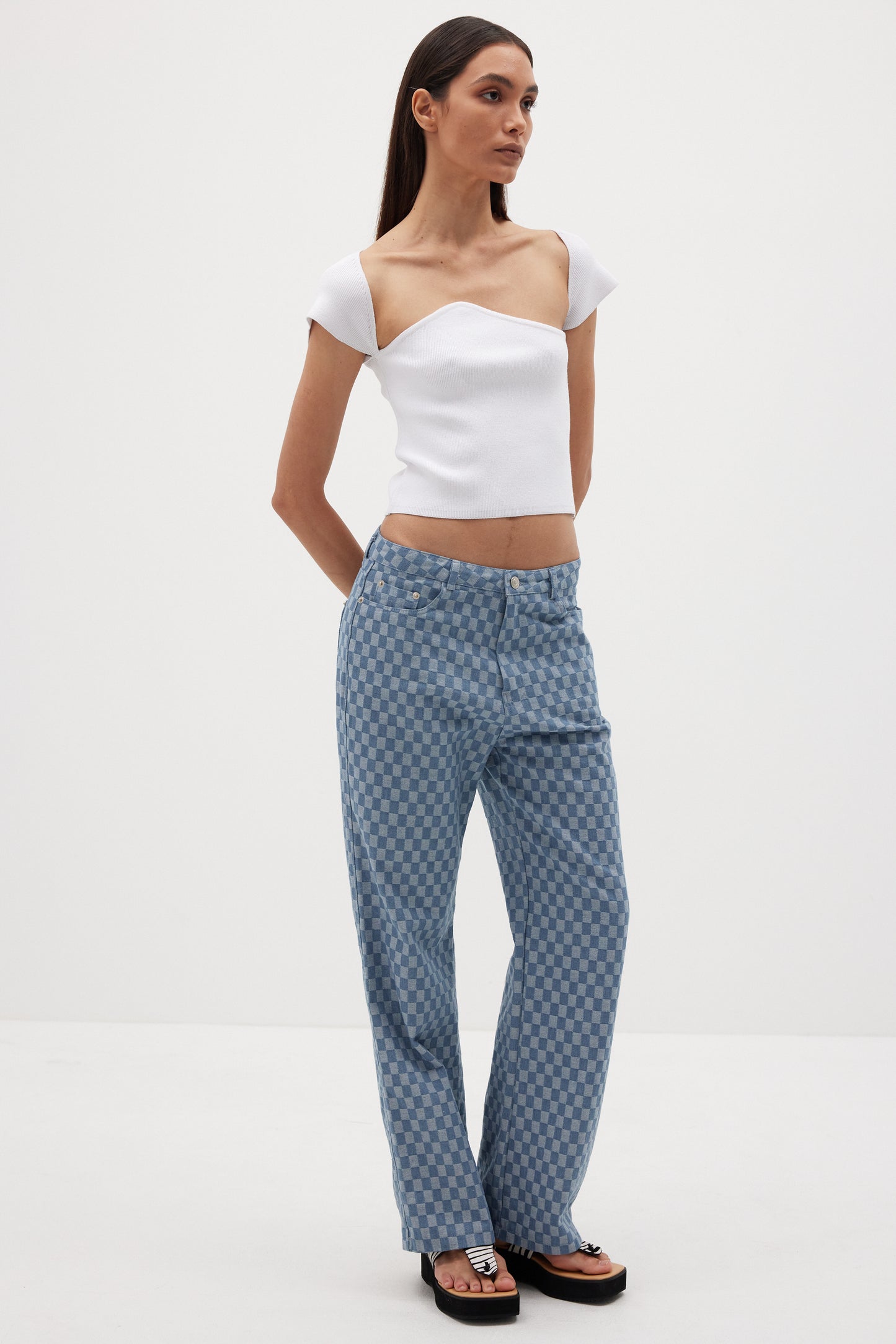 Suisen Knit Top, Daisy White