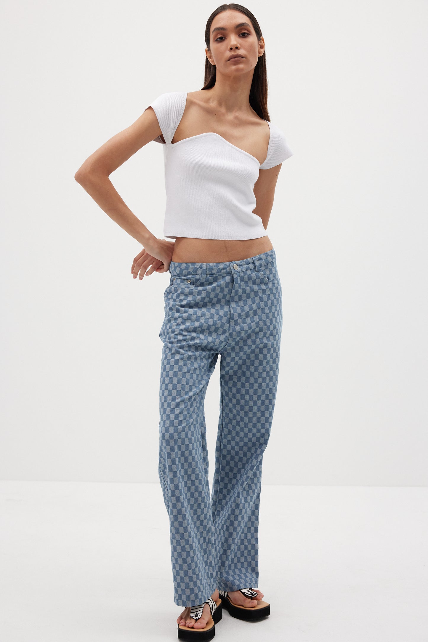 Suisen Knit Top, Daisy White