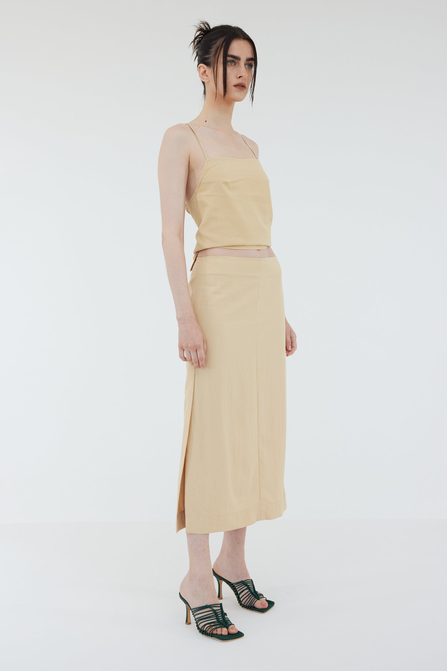 Side Slit Skirt, Shortbread