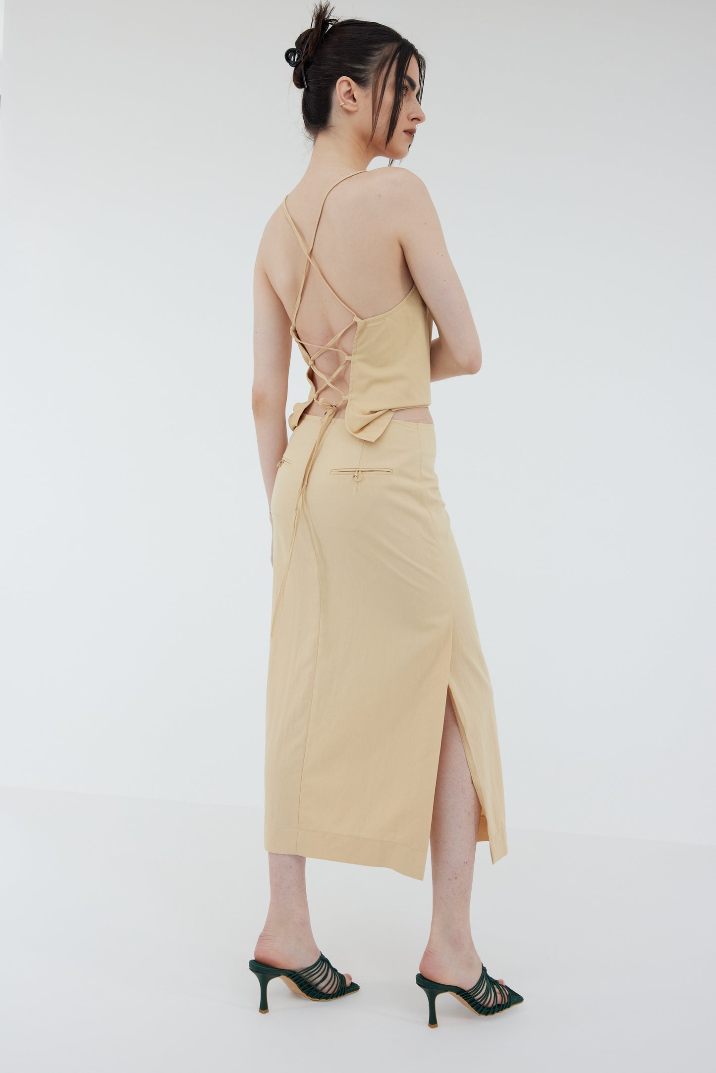 Side Slit Skirt, Shortbread