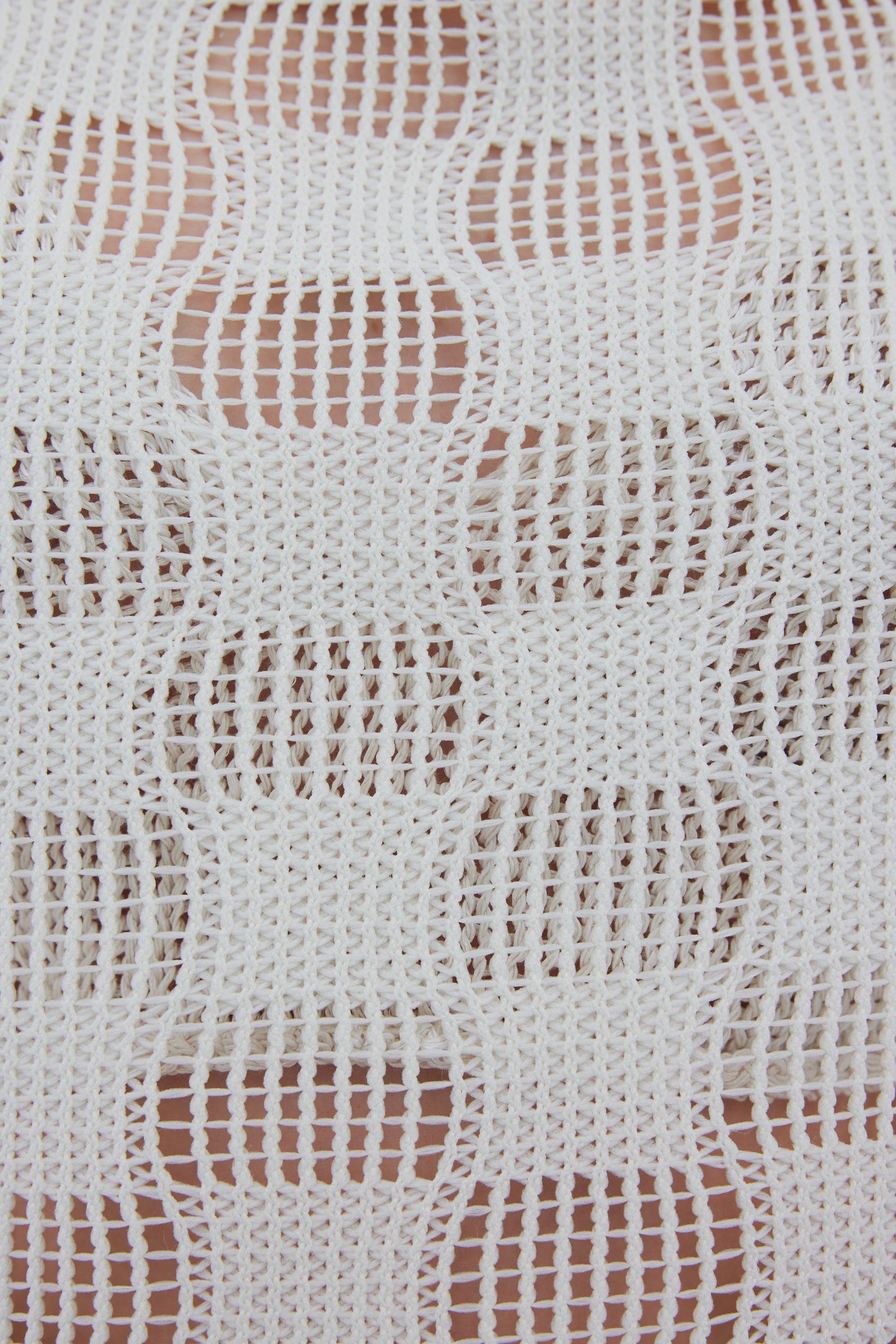 Crochet Knit Skirt, Coconut