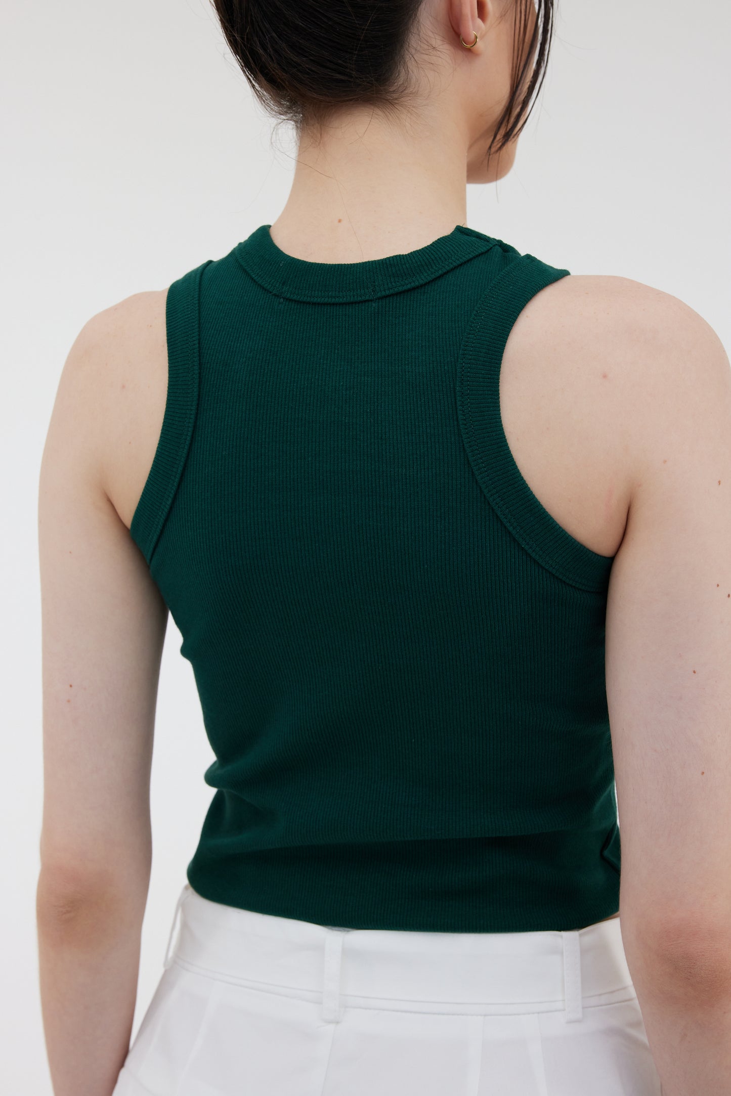 Rib Jersey Tank, Dark Wood