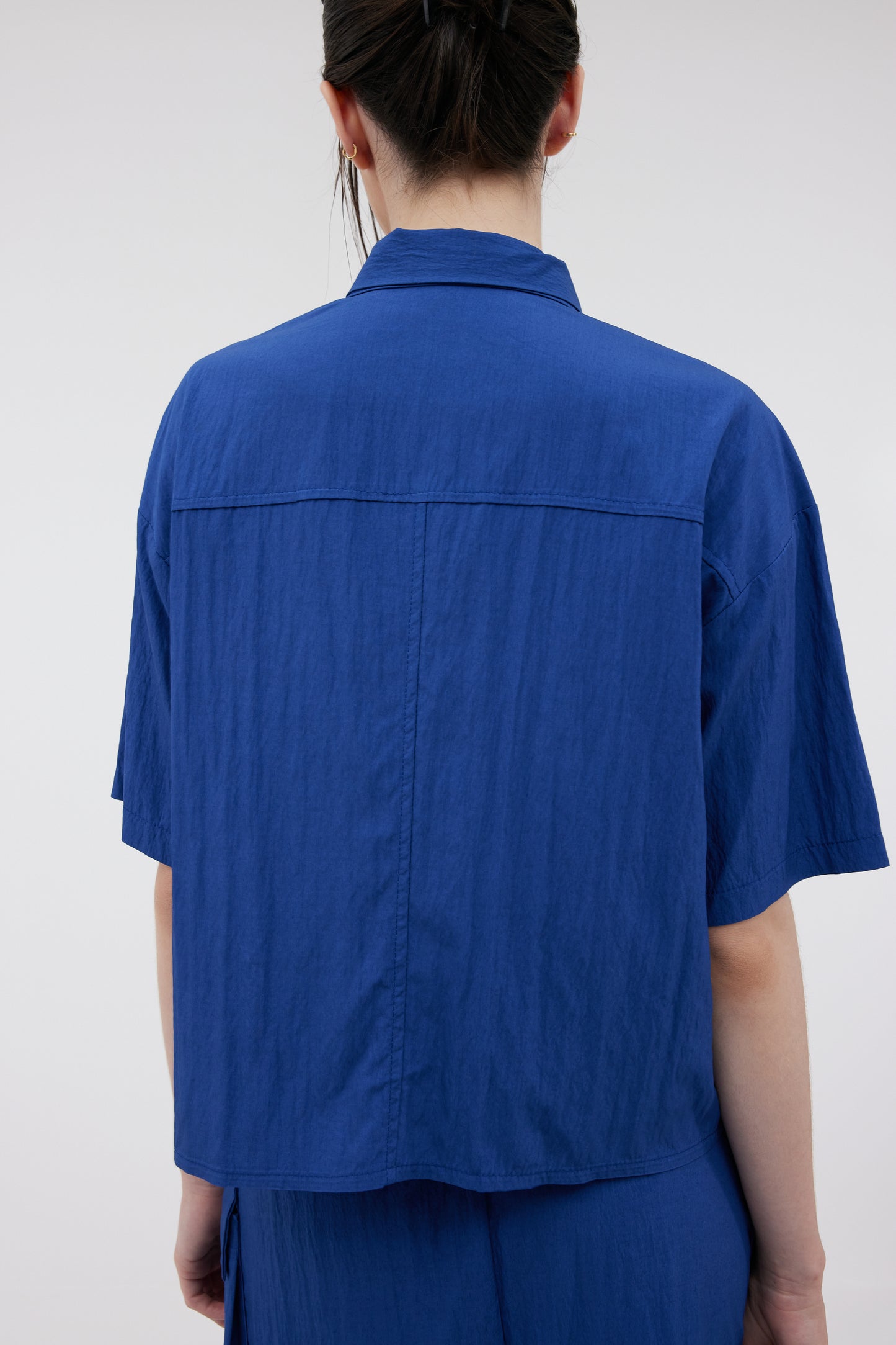 Boxy Cargo Shirt, Azure