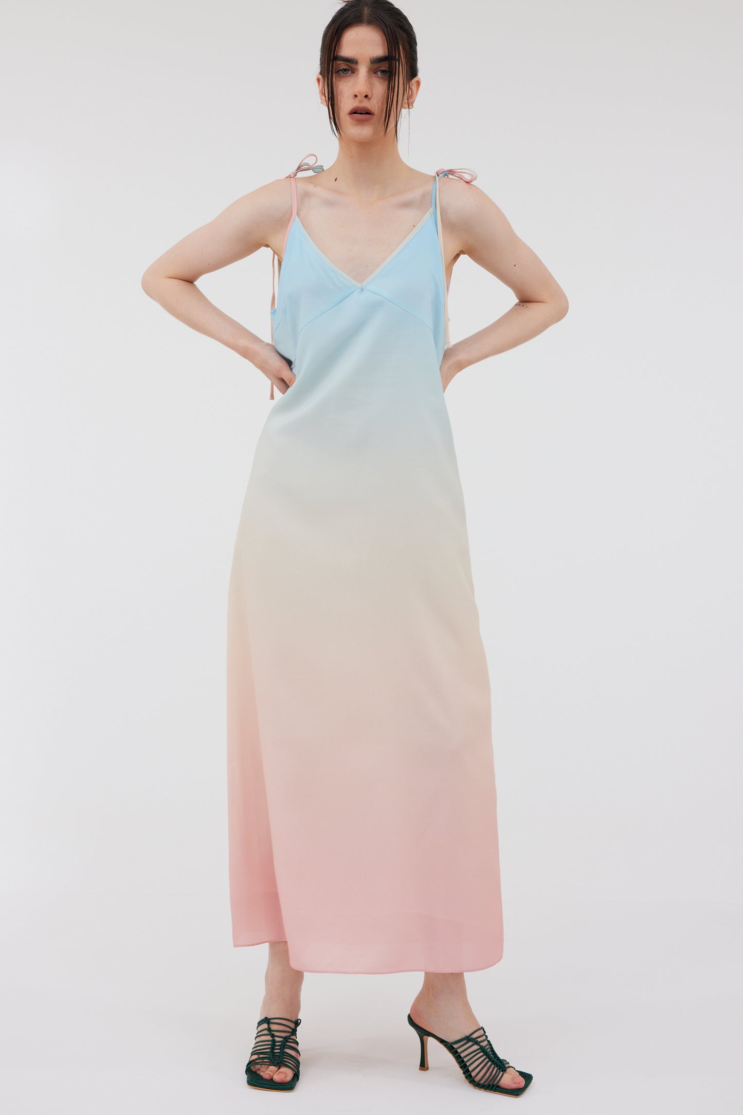 Gradient Cami Dress, Ocean & Lotus