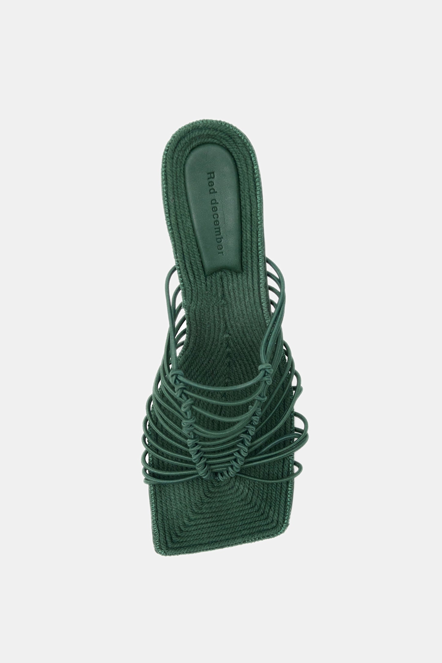 Thin Straps Heeled Mules, Pine