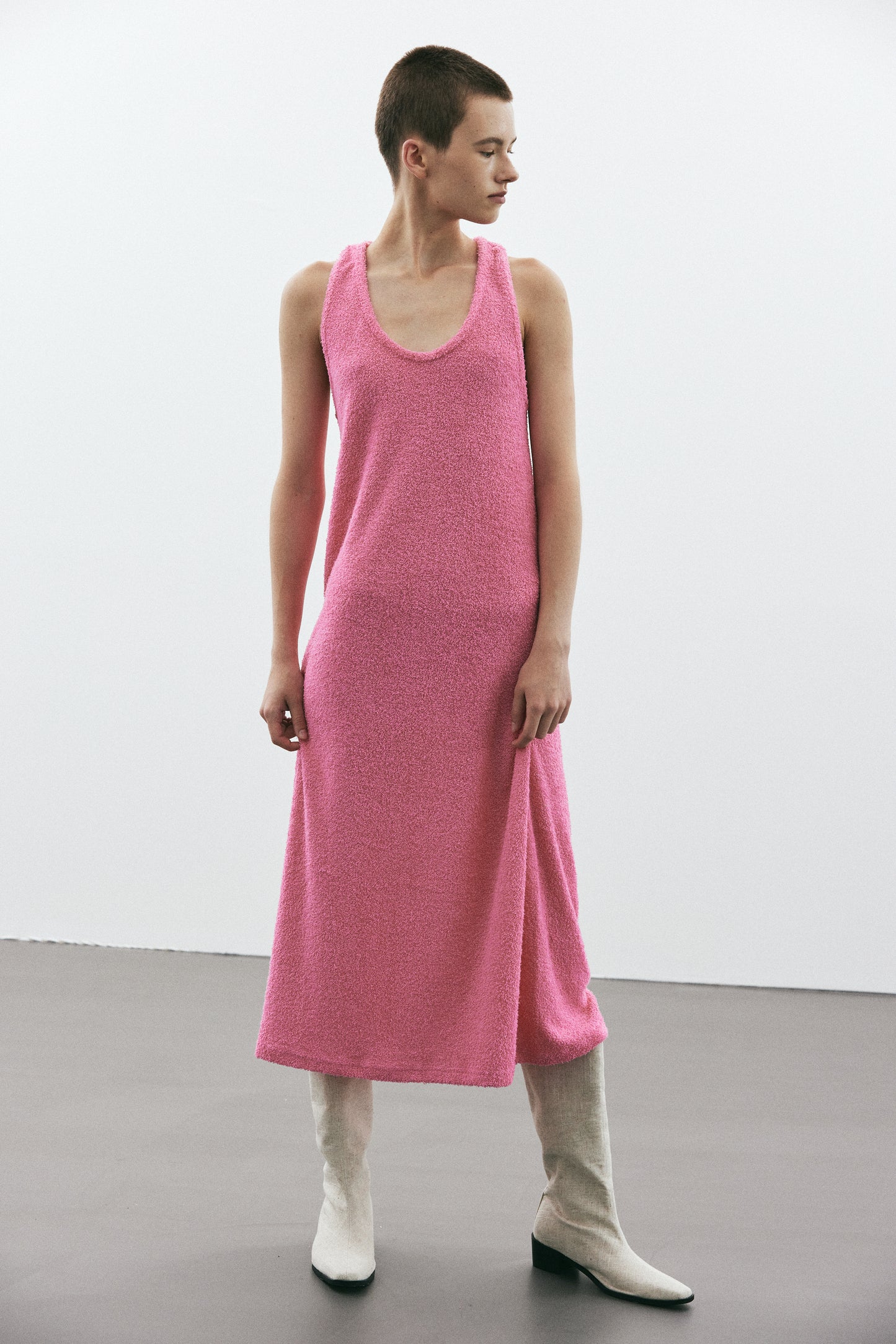 Terrycloth Tank Dress, Bubblegum