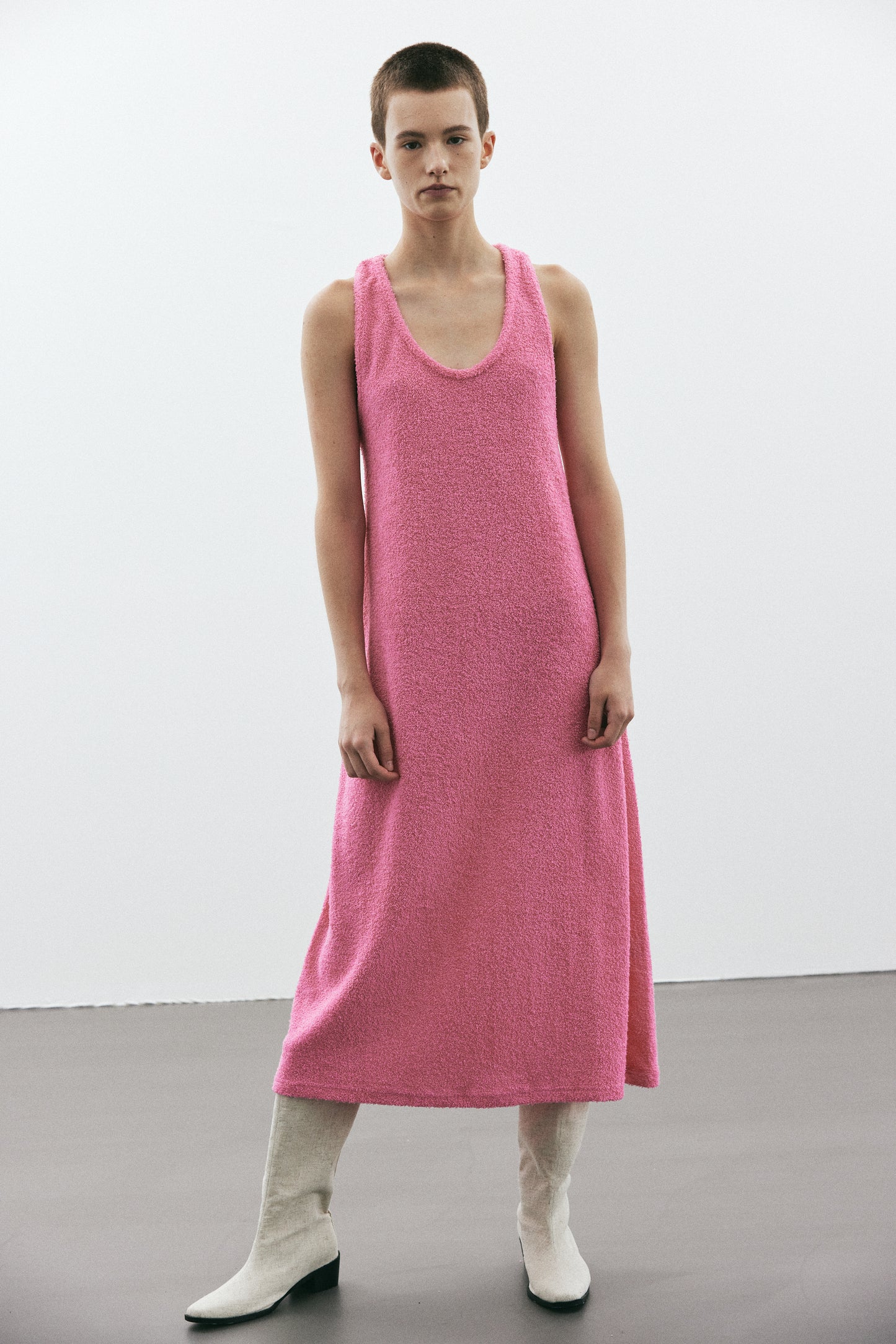 Terrycloth Tank Dress, Bubblegum