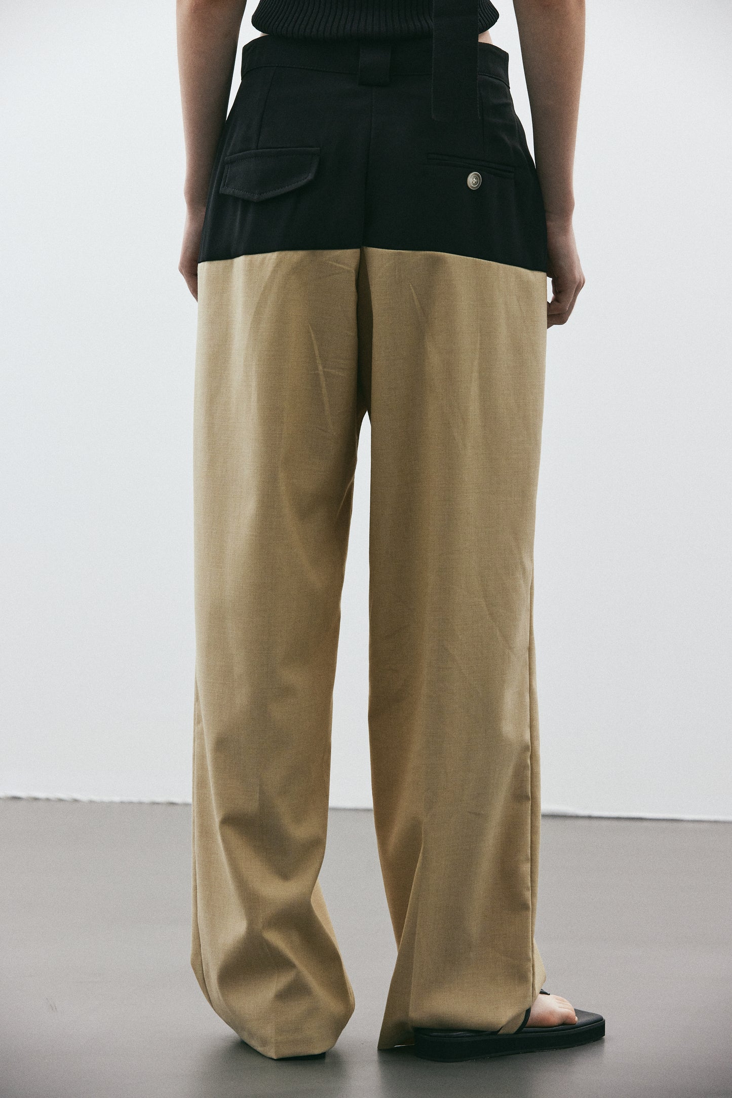 Two Toned Suit Trousers, Pebble