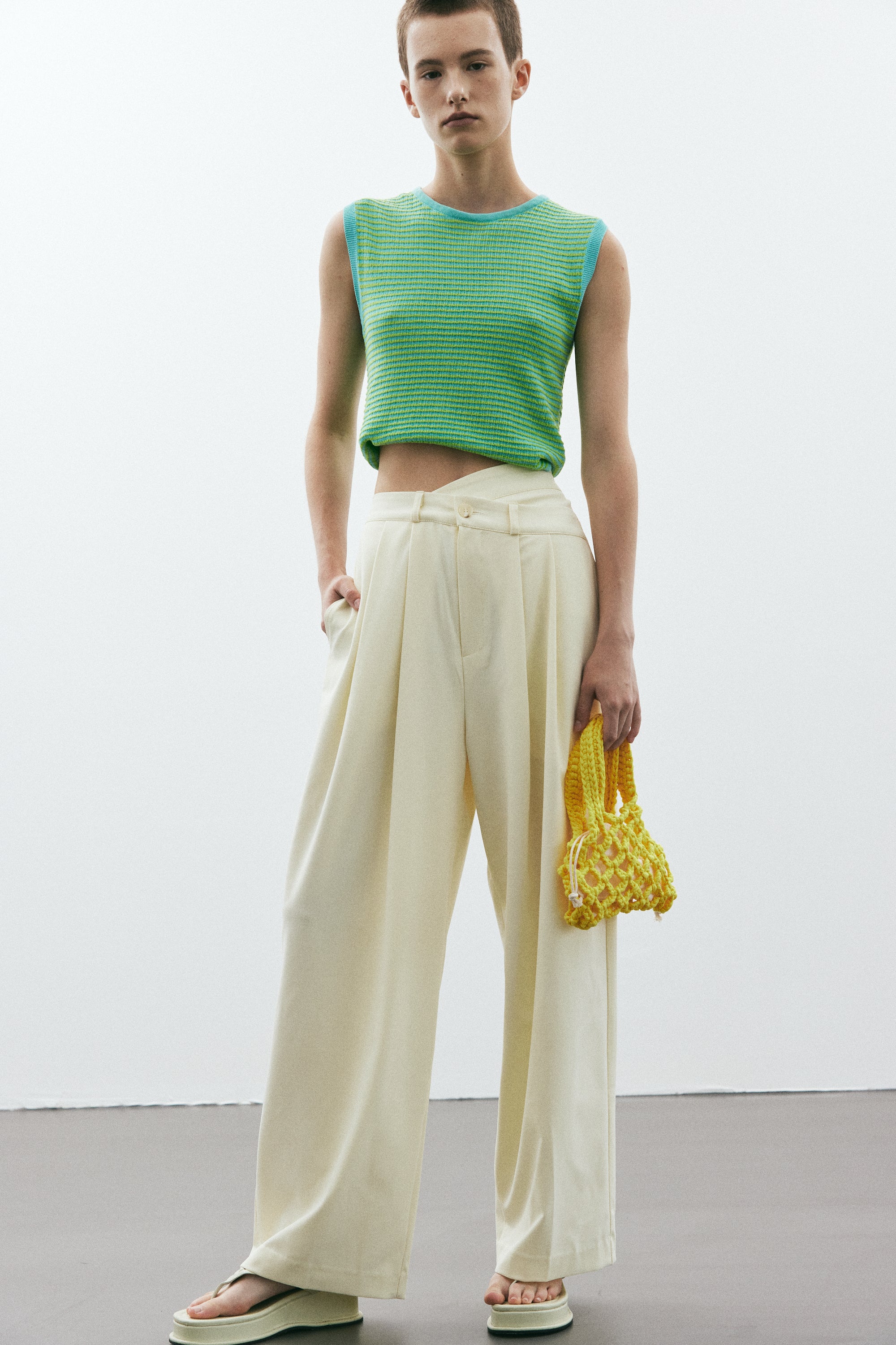 Pale yellow trousers best sale